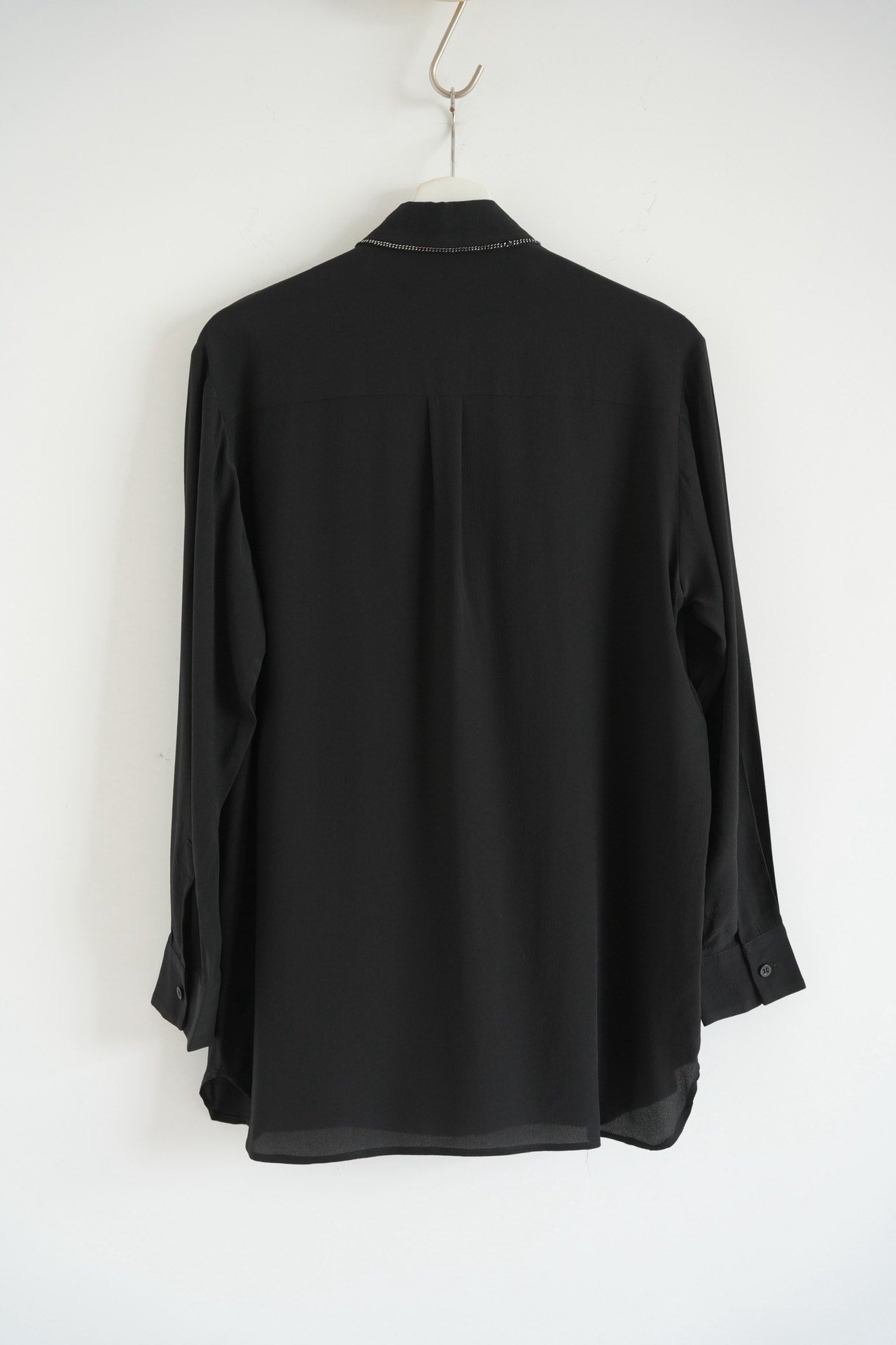 Moschino Chain Trim Silk Shirt — front