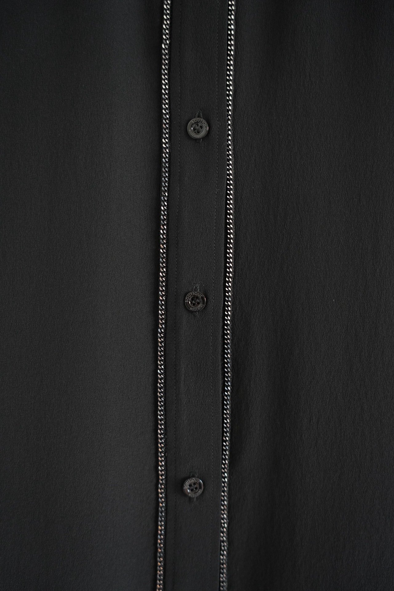 Moschino Chain Trim Silk Shirt — back