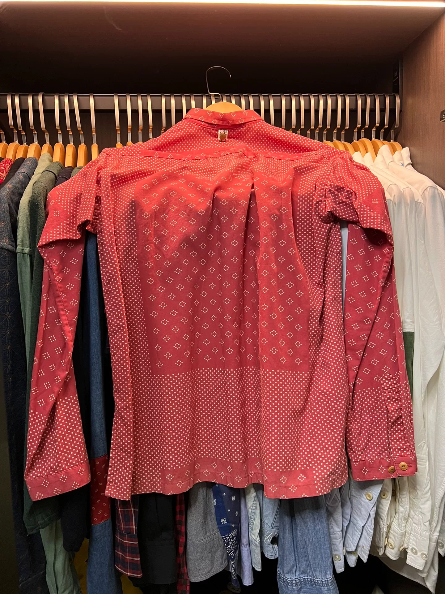 visvim Red Polka Dot Shirt — front