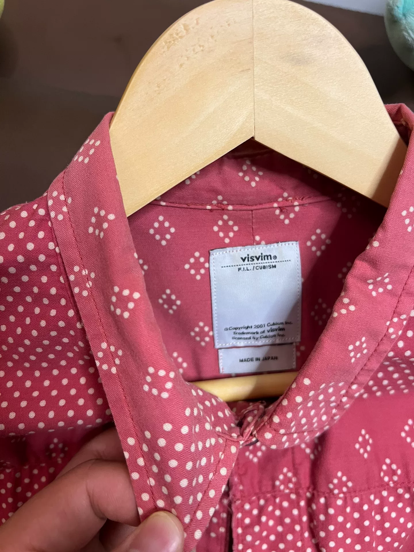 visvim Red Polka Dot Shirt — back