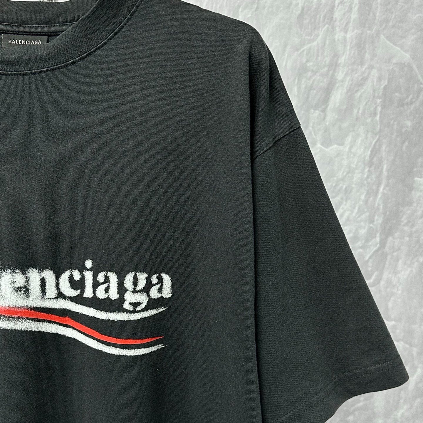 Balenciaga SS24 Blurry Coke Print T-Shirt — detail