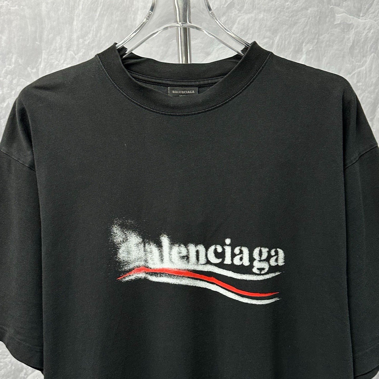 Balenciaga SS24 Blurry Coke Print T-Shirt — front