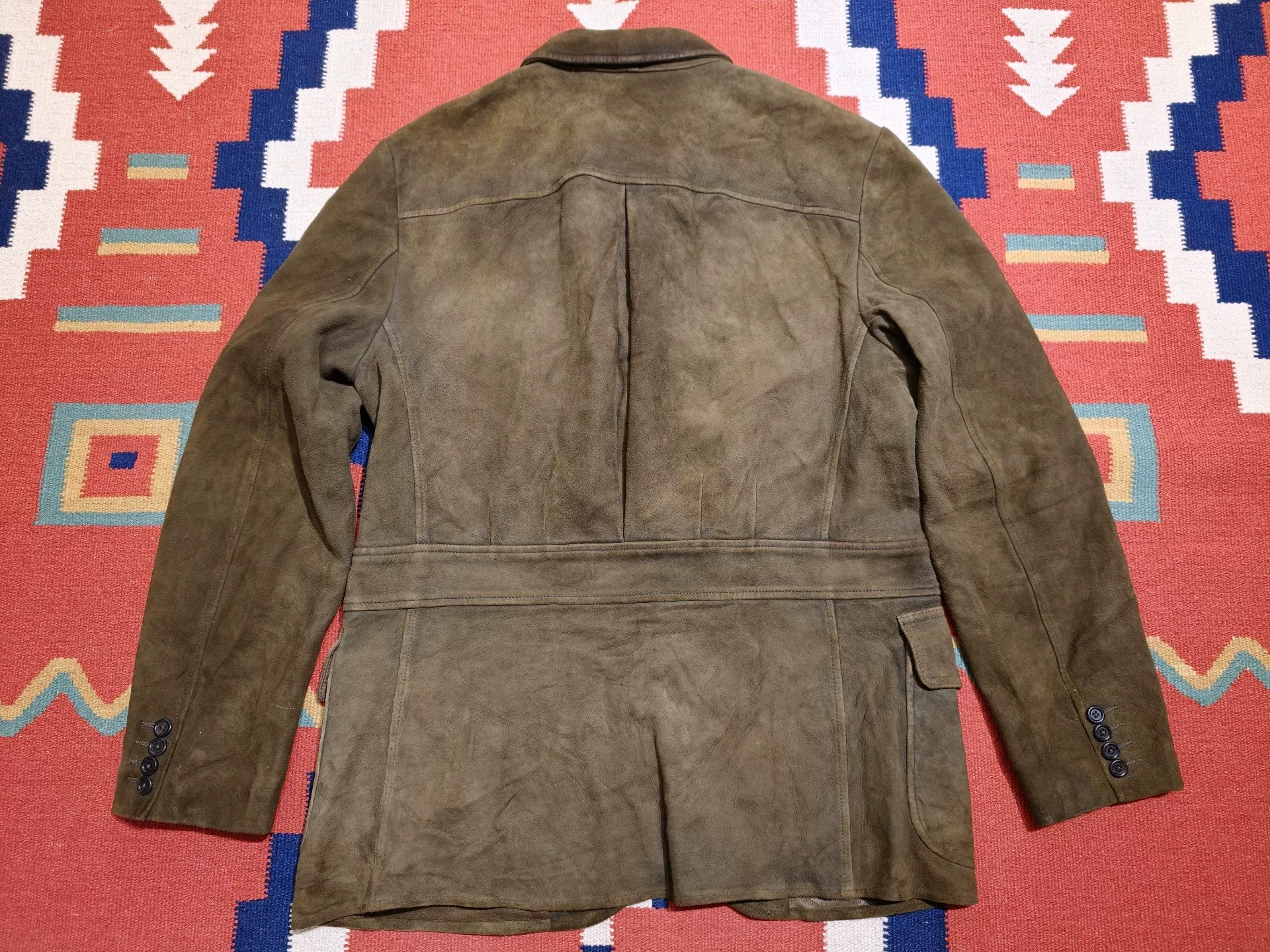 Ralph Lauren RRL Vintage Suede Leather Jacket — back