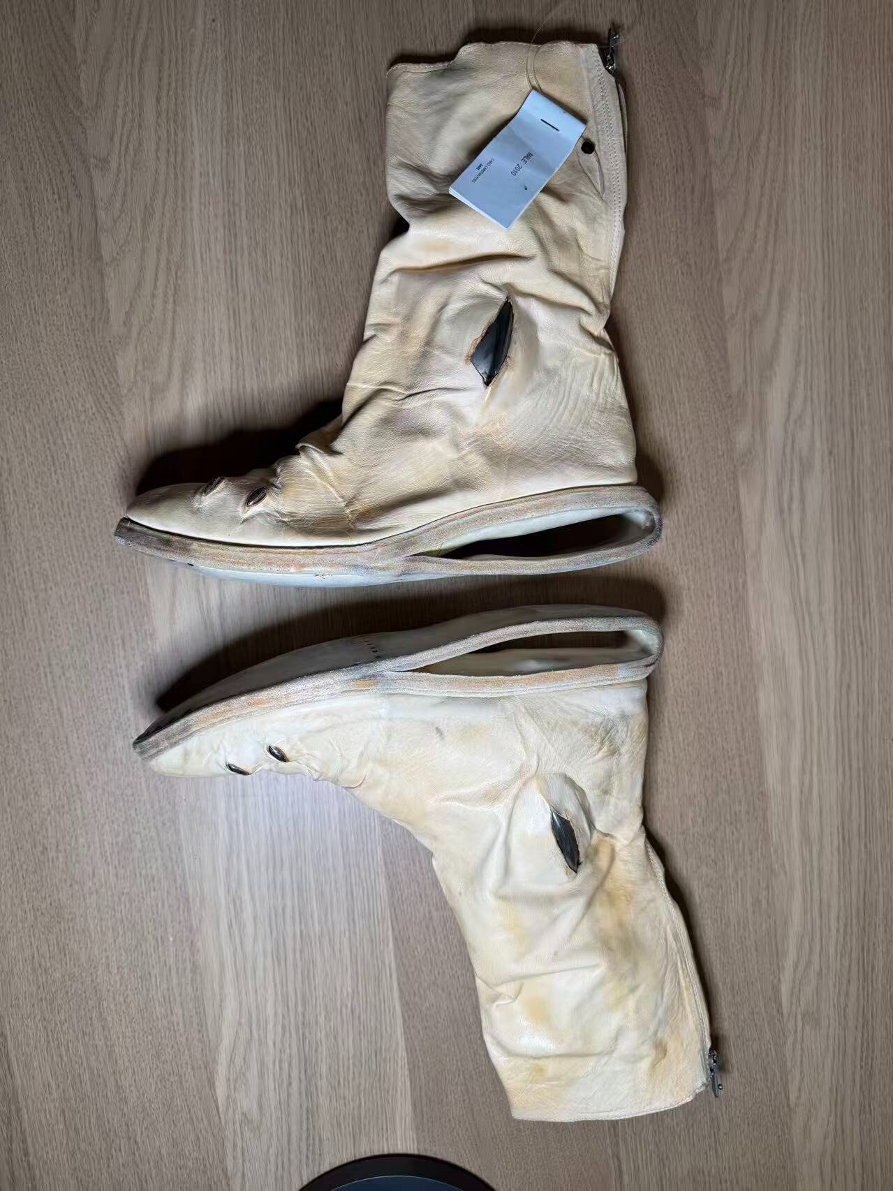 CCP U-Sole Beige Leather Tall Boots