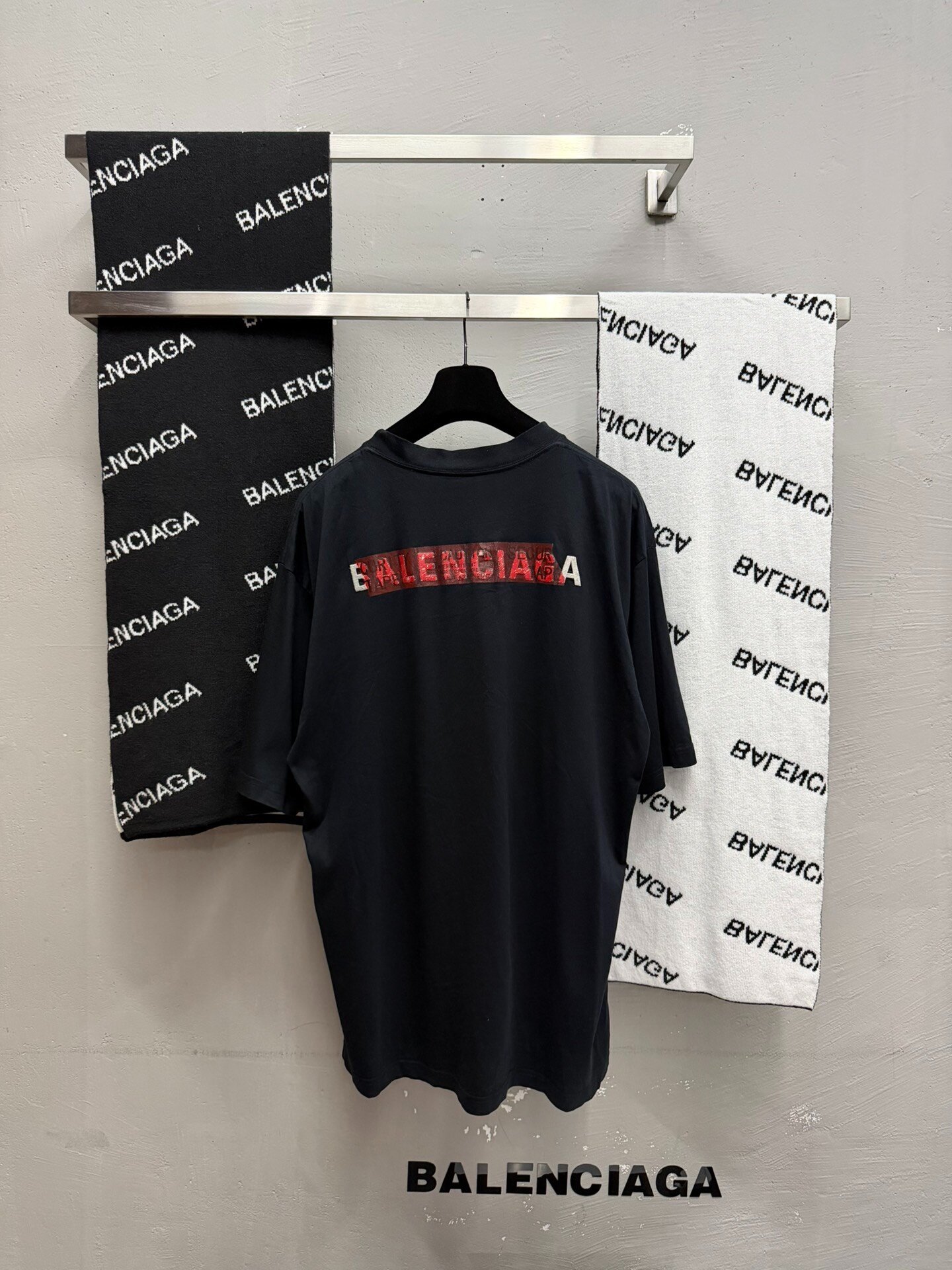 Balenciaga Black Tape Short-Sleeve T-Shirt — front