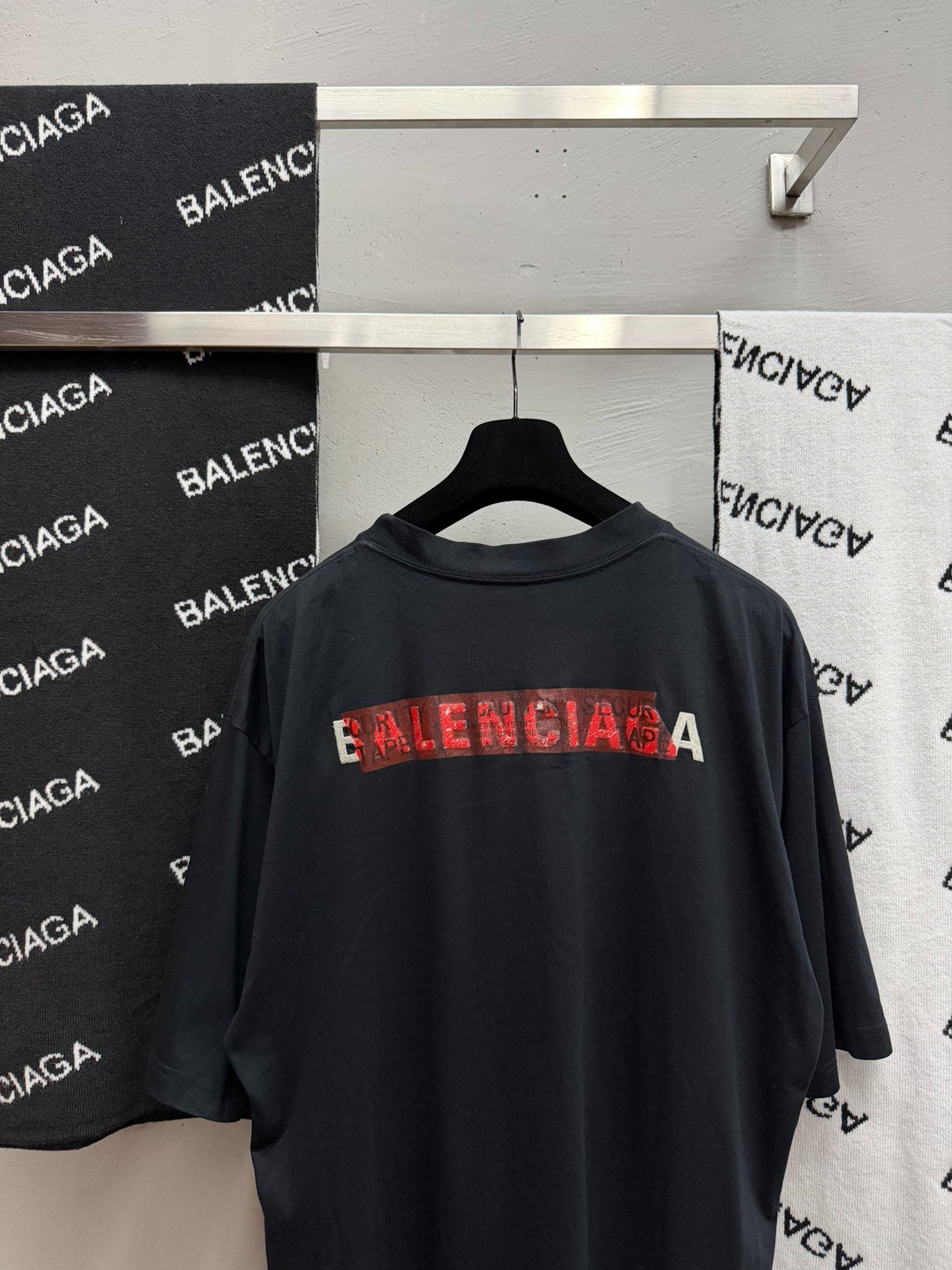 Balenciaga Black Tape Short-Sleeve T-Shirt — back
