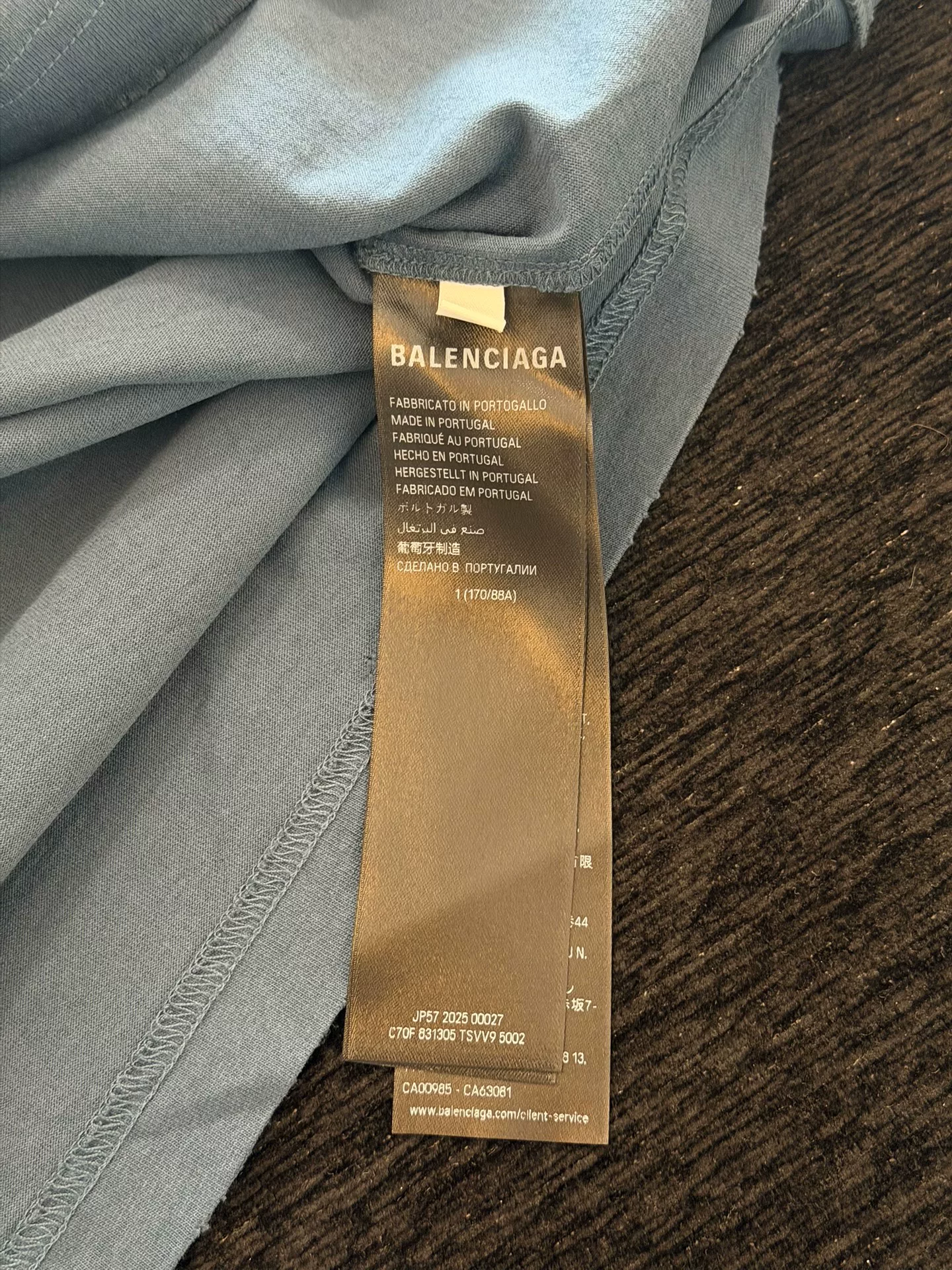 Balenciaga PP Portrait Short-sleeve T-shirt — label