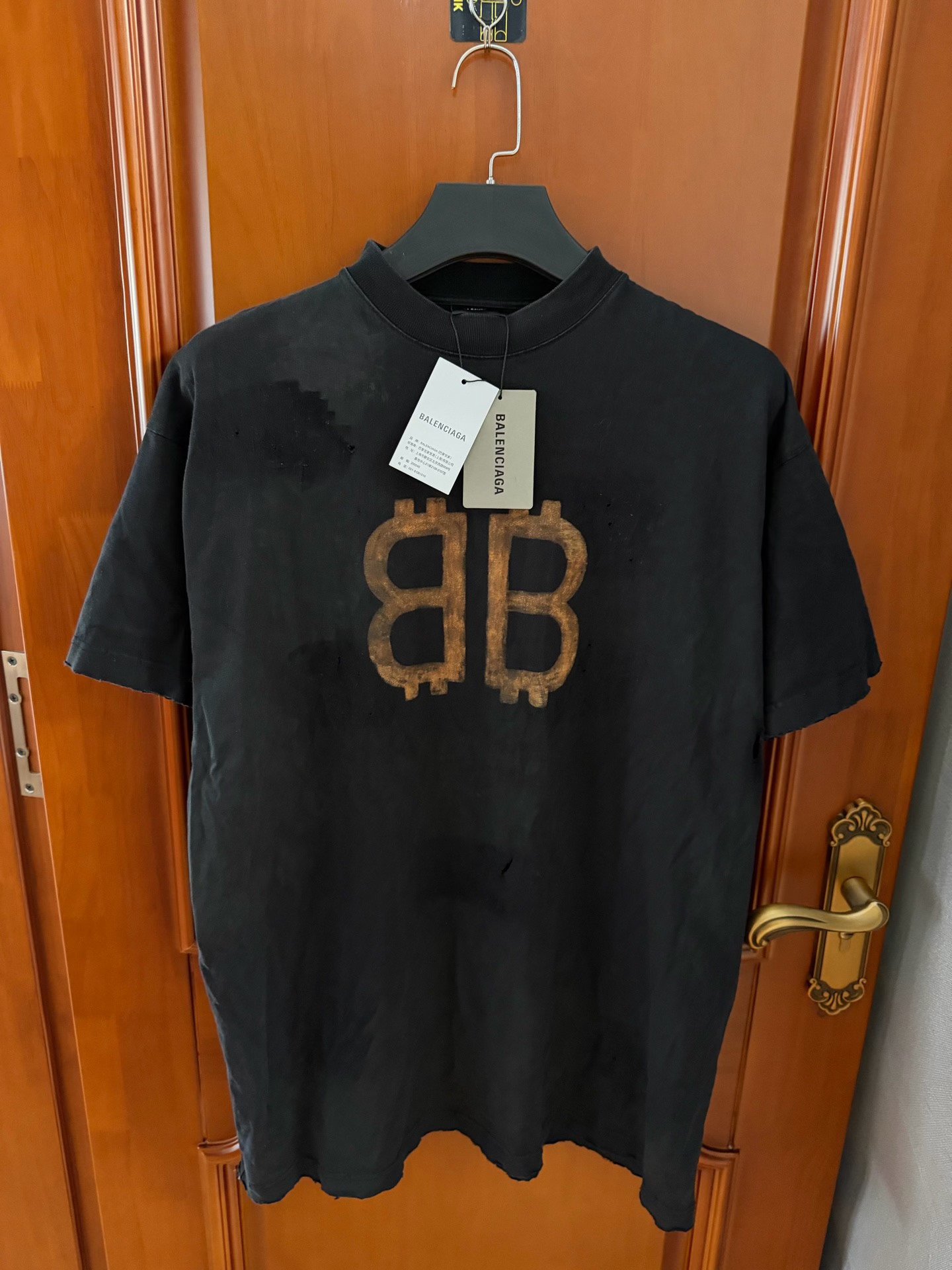 Balenciaga Bitcoin Logo Short-Sleeve T-Shirt