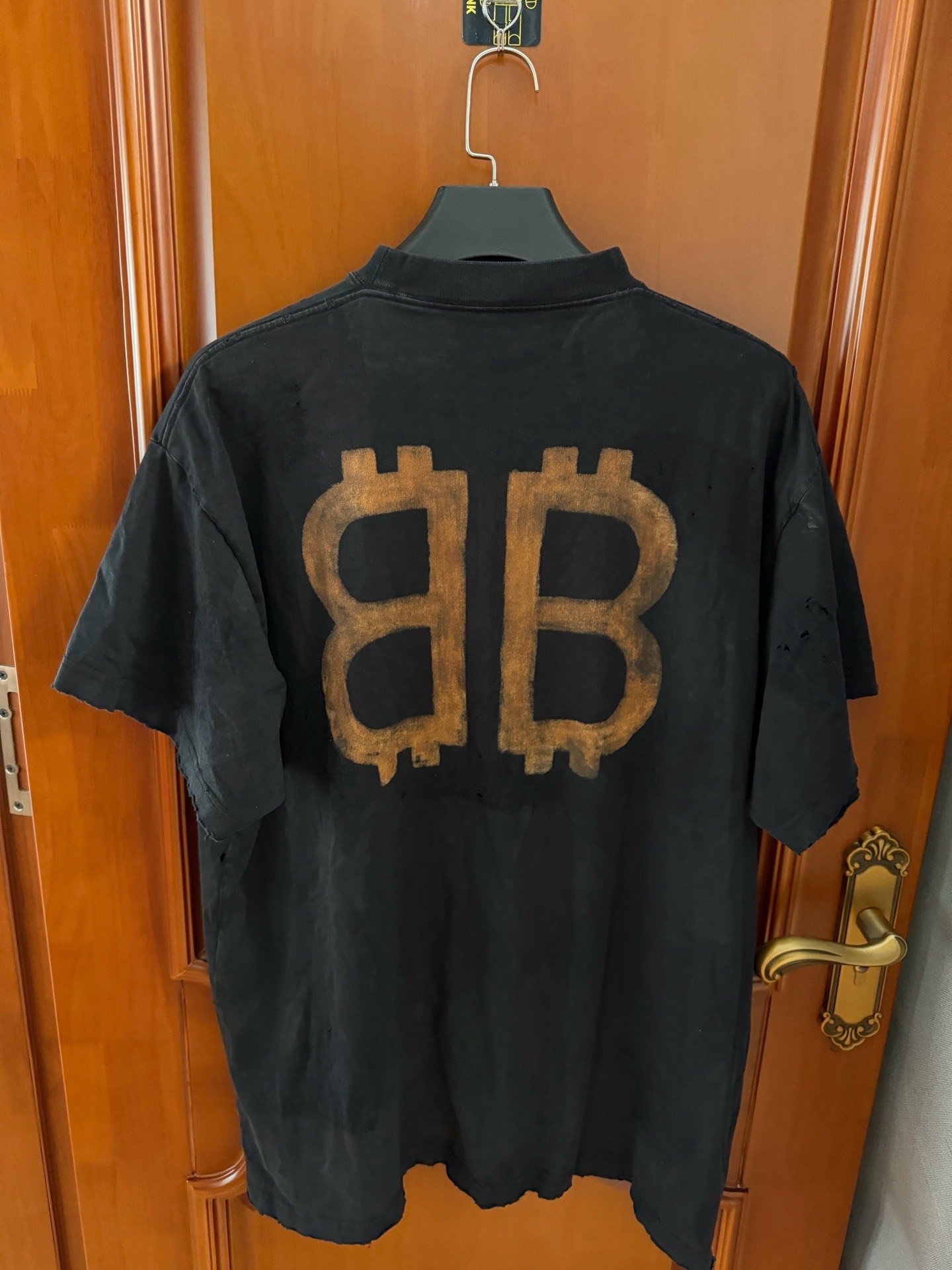 Balenciaga Bitcoin Logo Short-Sleeve T-Shirt — front