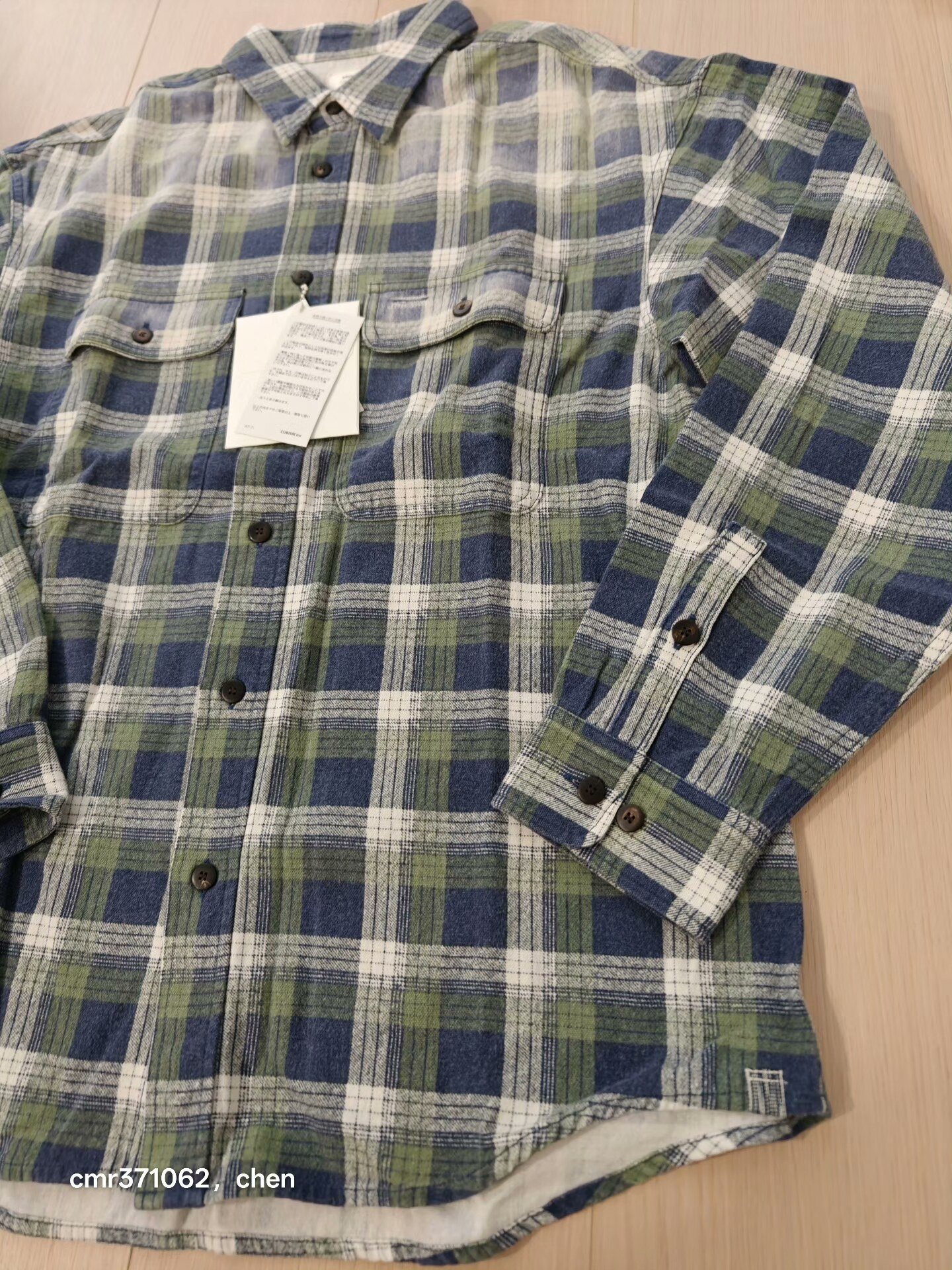 visvim 21AW Lumber Khadi Check DMGD — detail