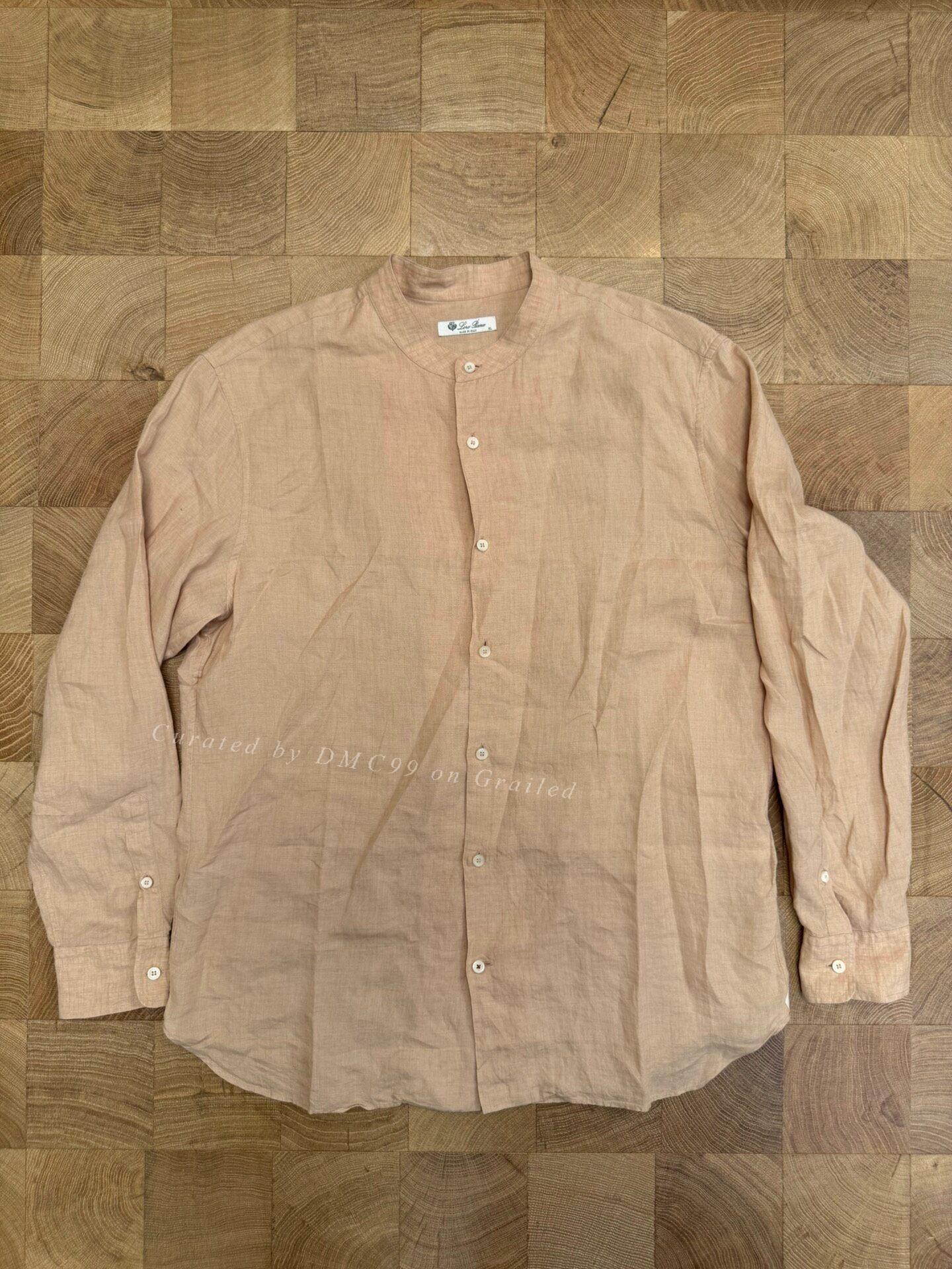 Loro Piana Pink Linen Shirt XL
