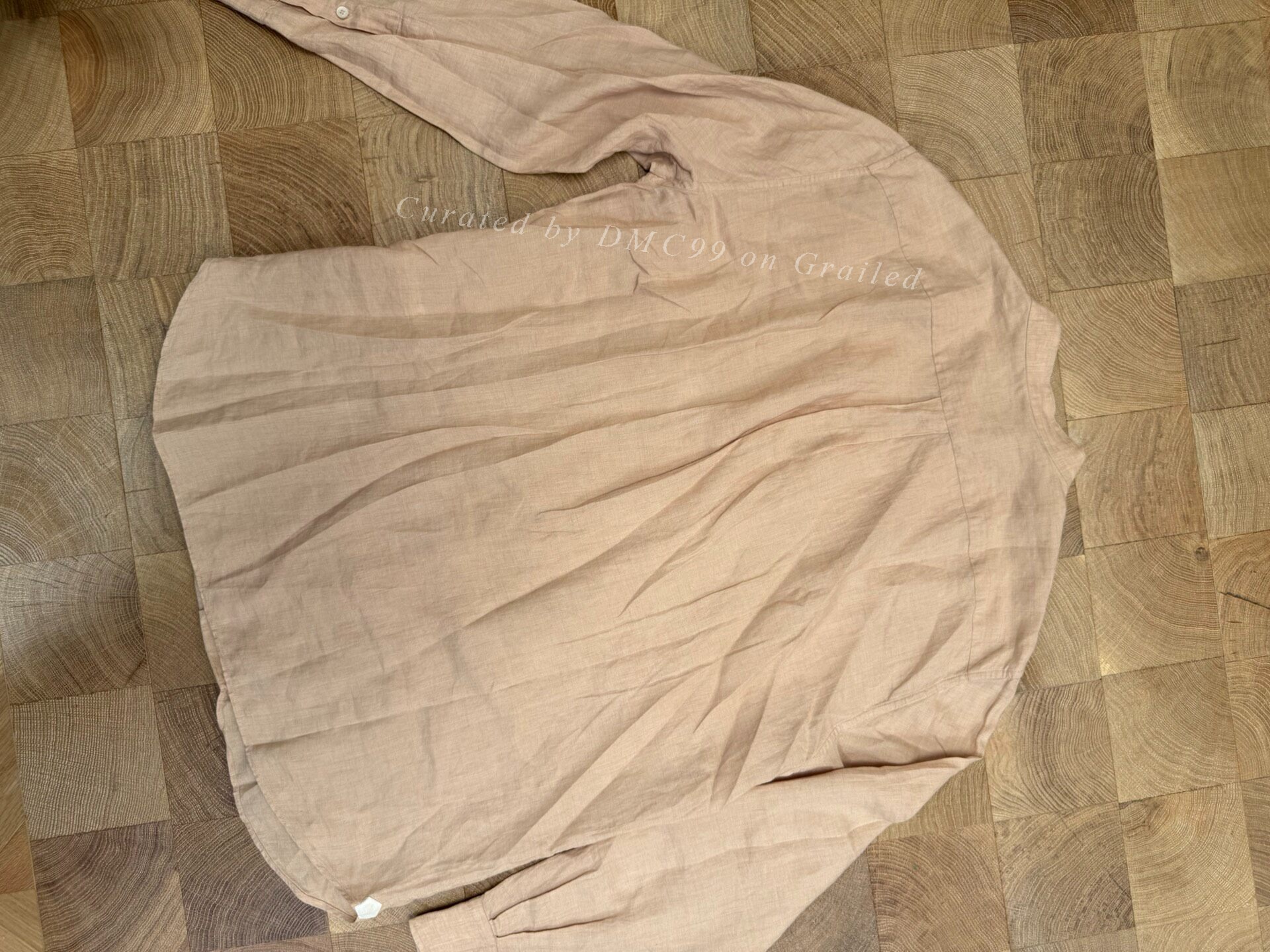Loro Piana Pink Linen Shirt XL — label