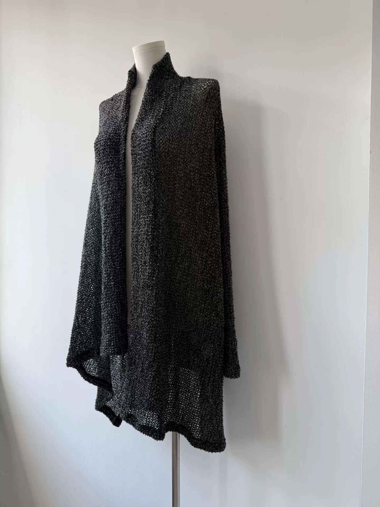 Yohji Yamamoto Y's Wool Mesh Cardigan — detail