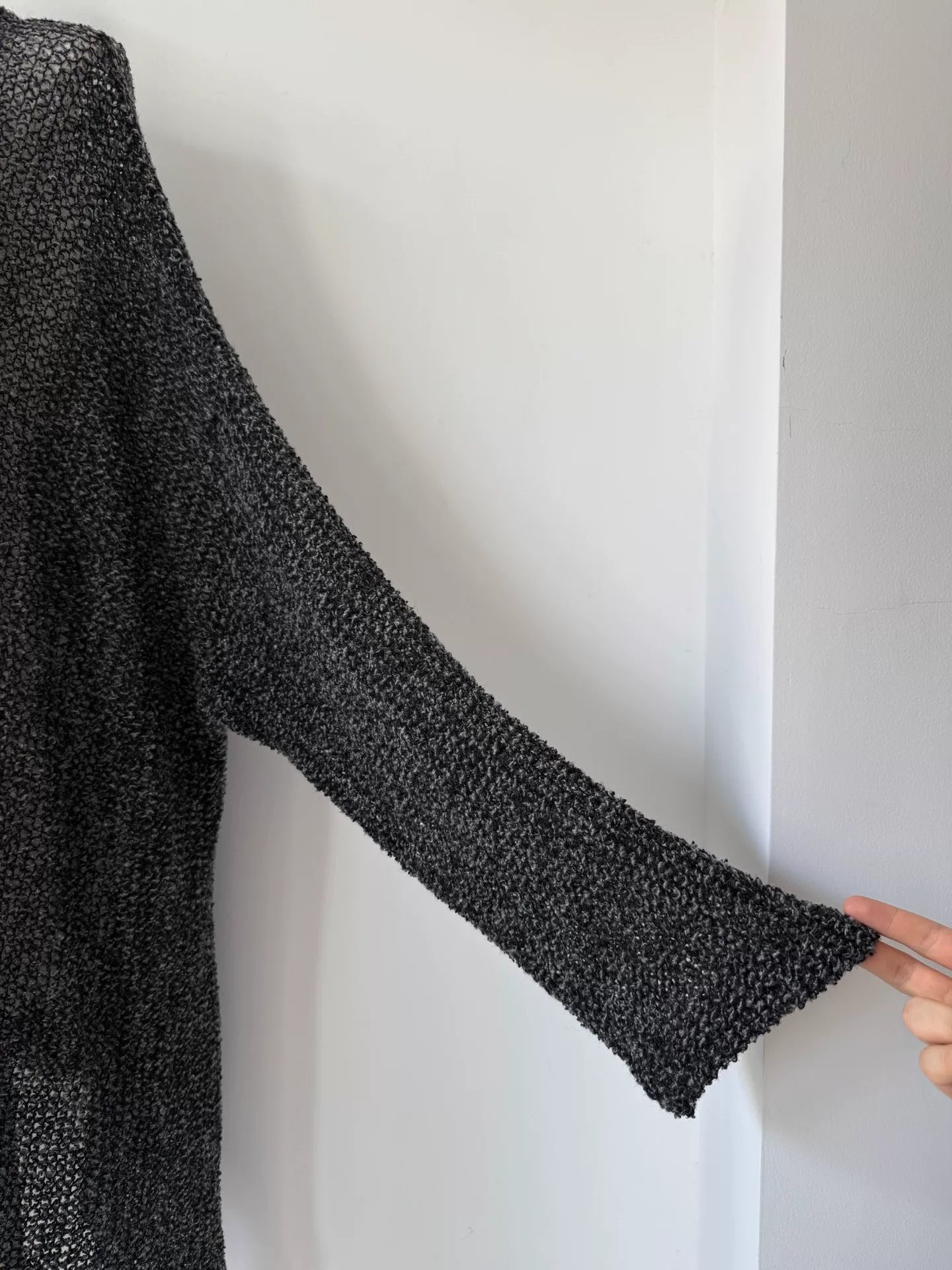 Yohji Yamamoto Y's Wool Mesh Cardigan — back