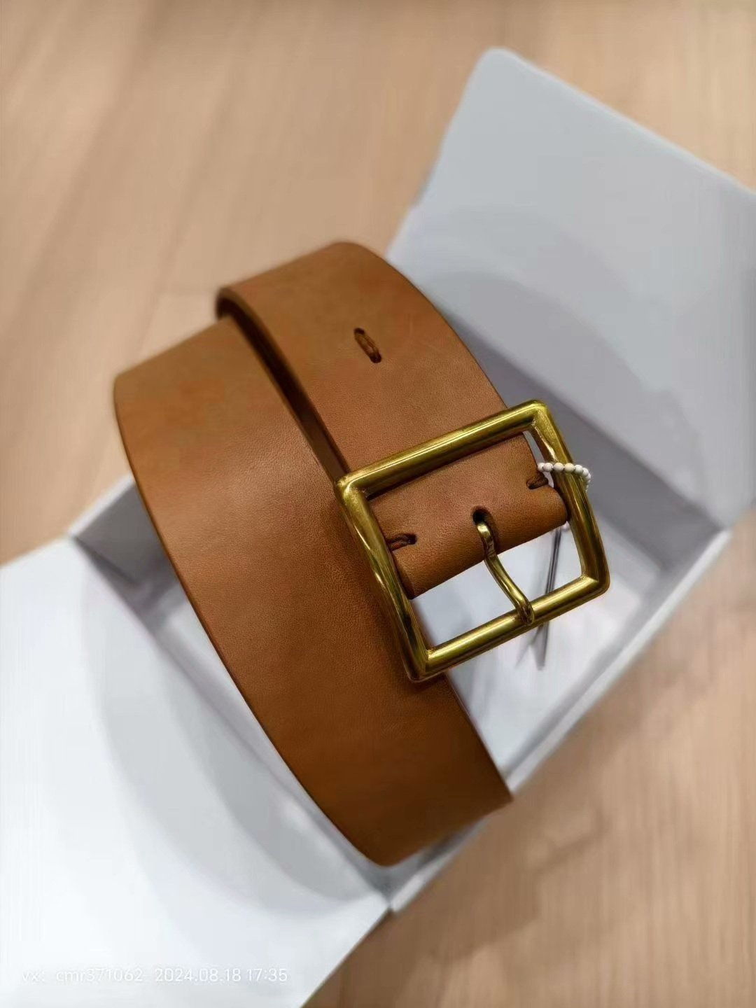VISVIM 24AW PLAIN BELT 45MM — front