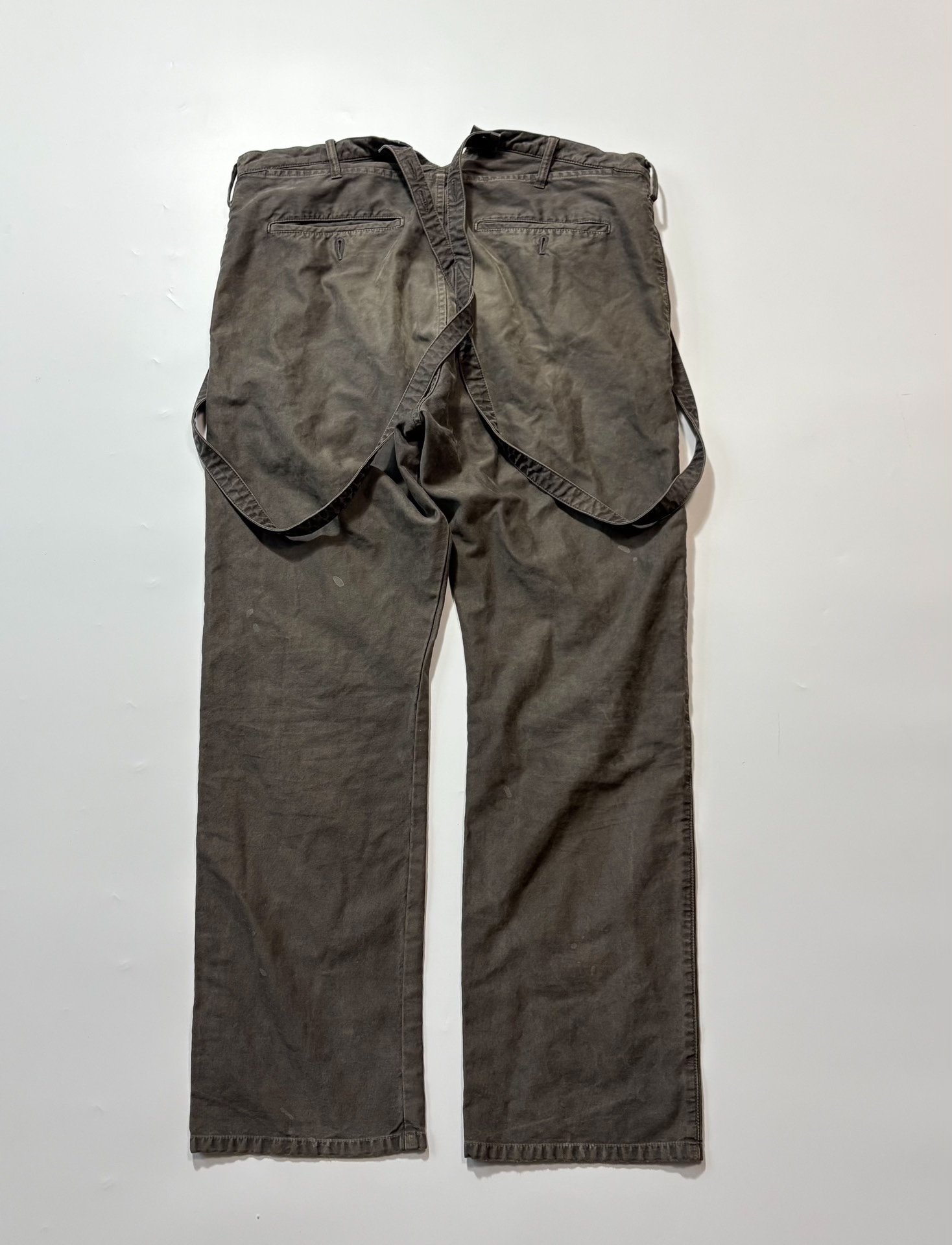 VISVIM TRAVAILLER BRACES PANTS — front
