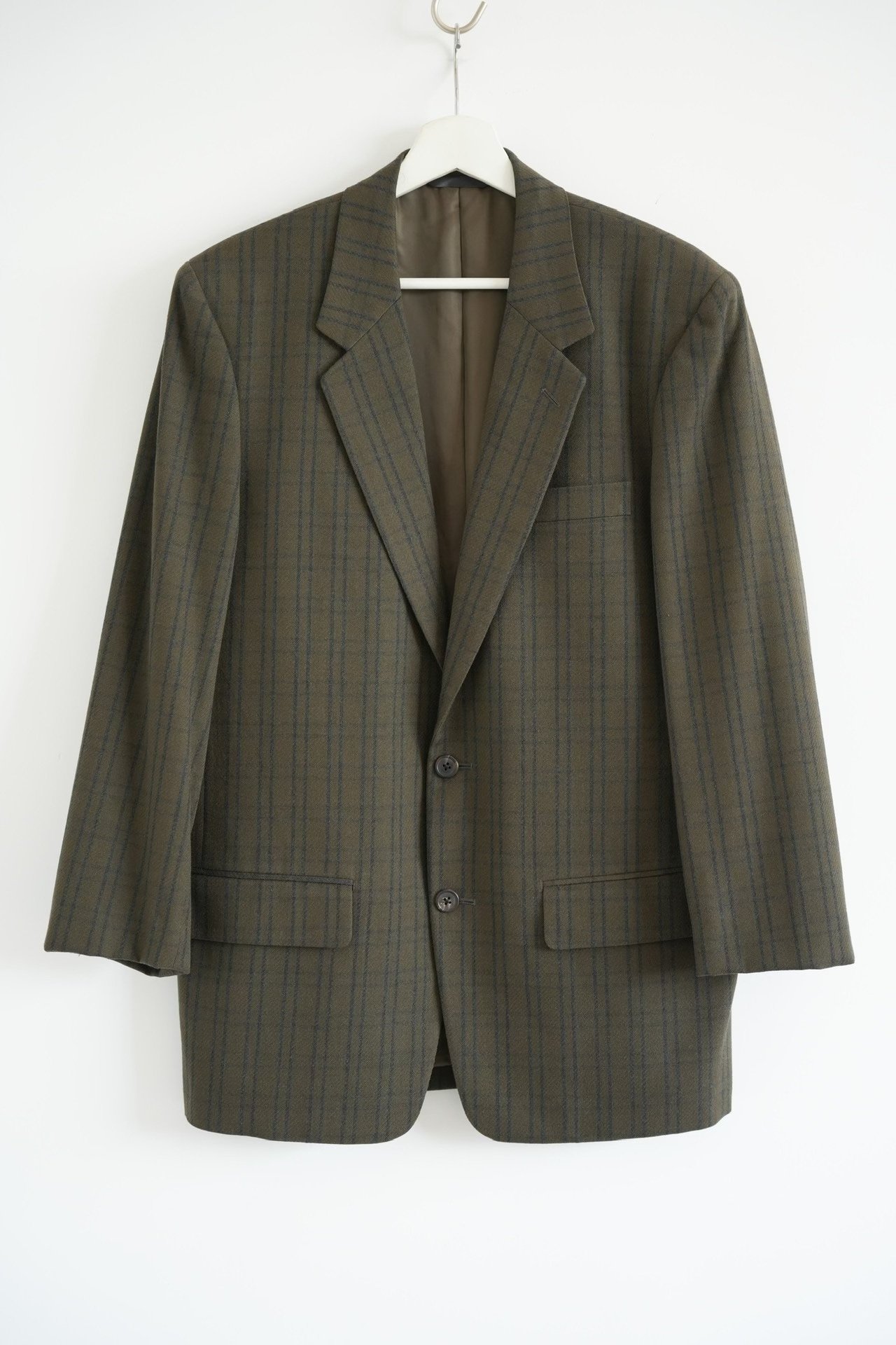 Yohji Yamamoto 80s Olive Check Blazer