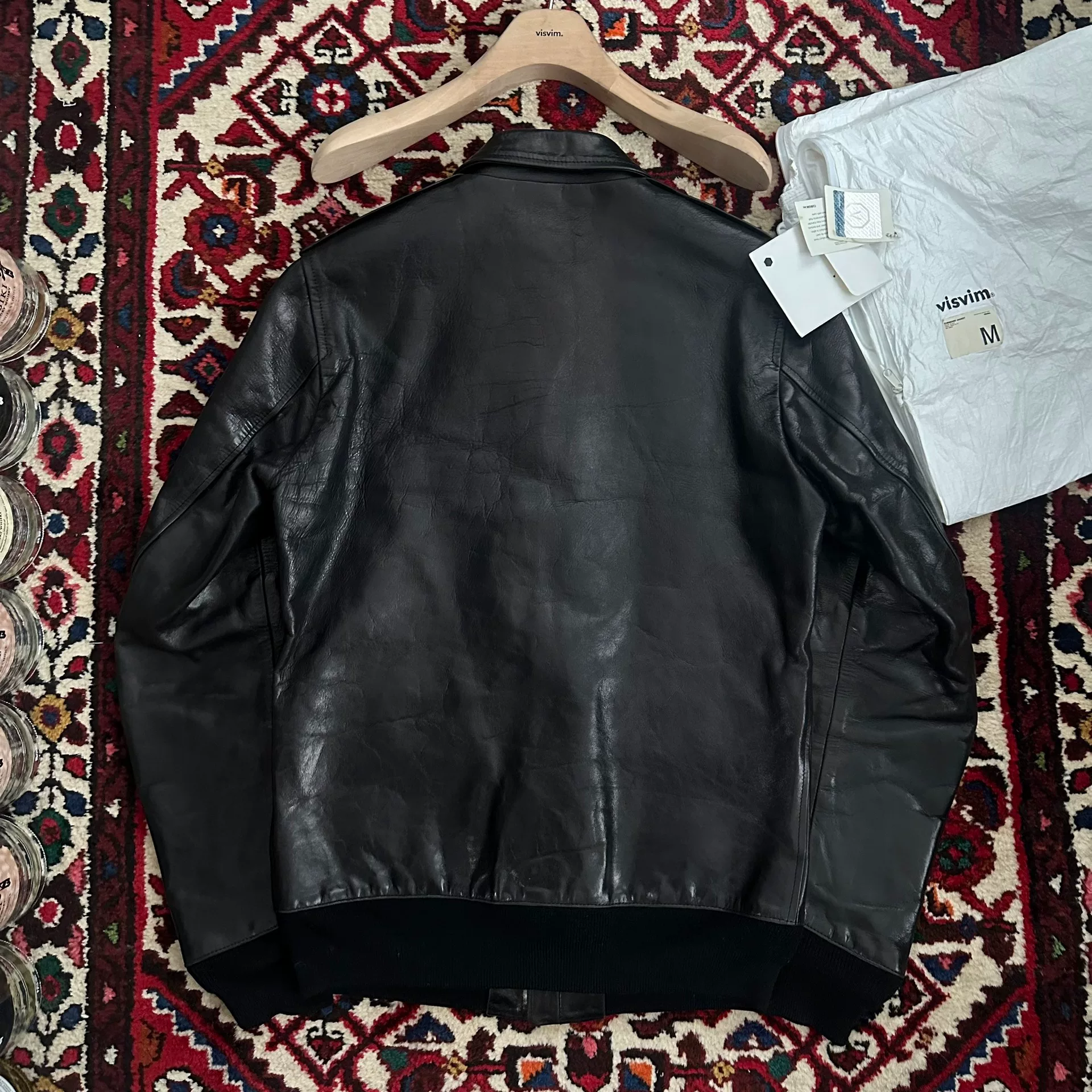 VISVIM ELMENDORF Horse Leather Jacket M — front