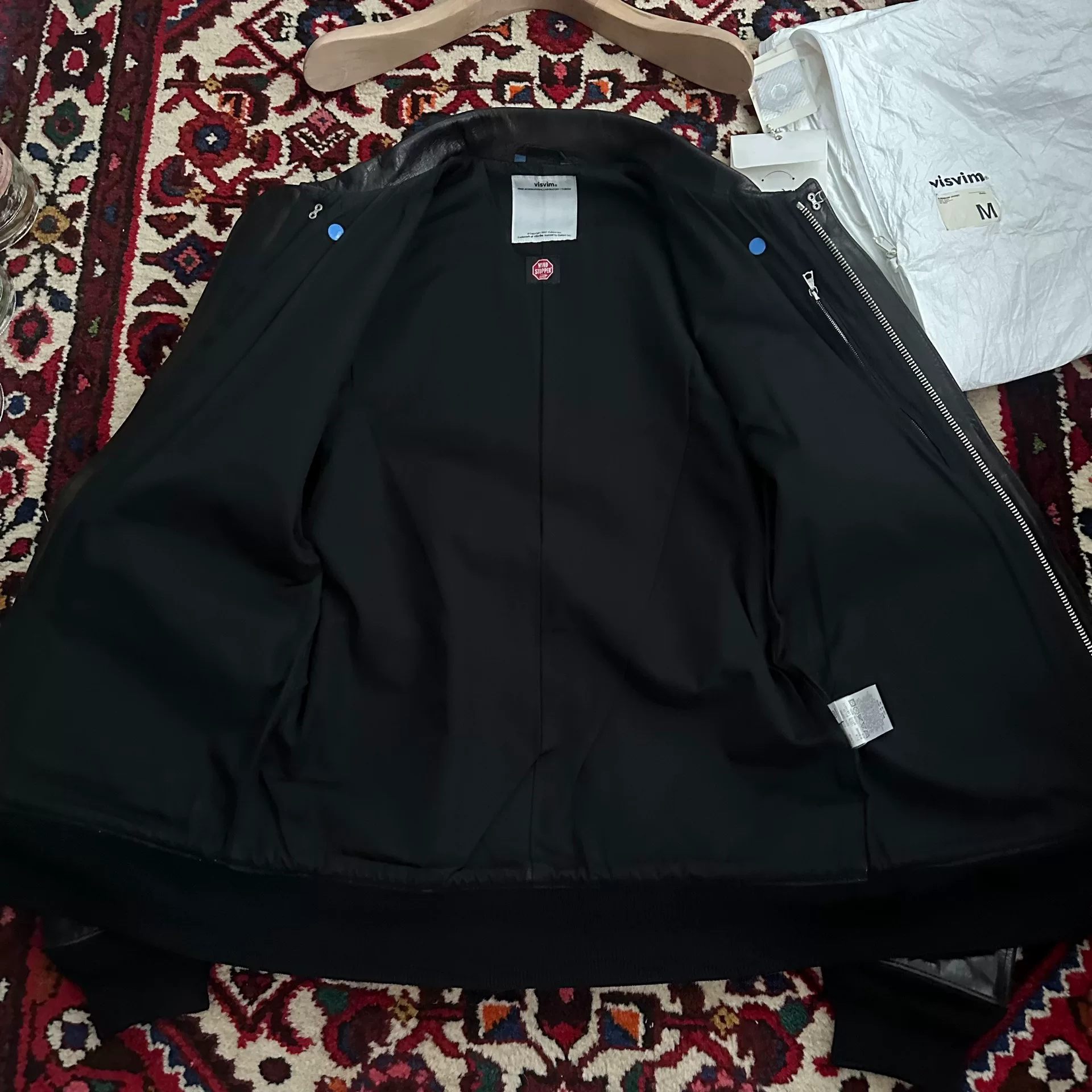 VISVIM ELMENDORF Horse Leather Jacket M — detail