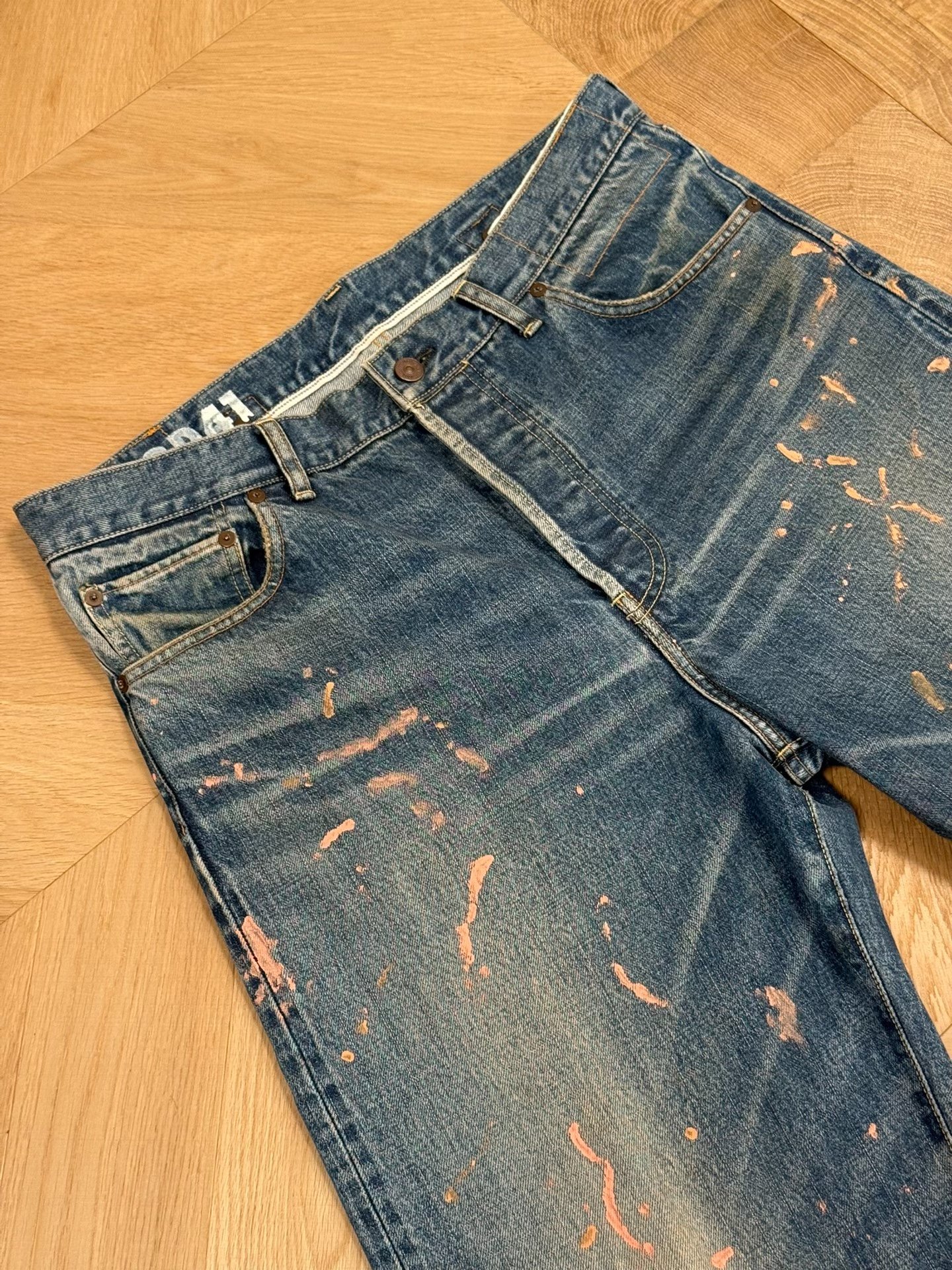 visvim Social Sculpture Wide Damaged Jeans — front
