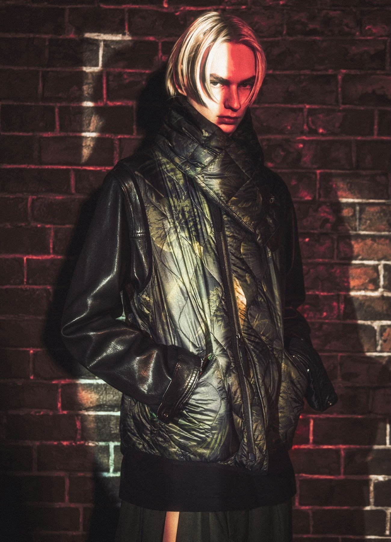 Yohji Yamamoto x TAION Camouflage Down Vest — detail