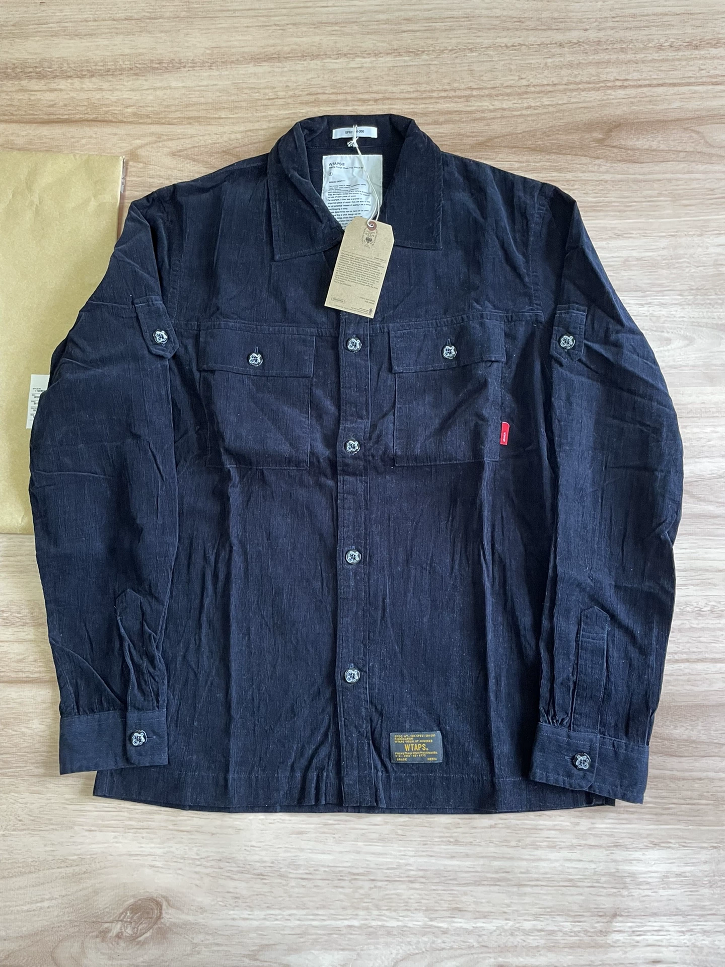 WTAPS Washed Corduroy L/S Shirt — detail