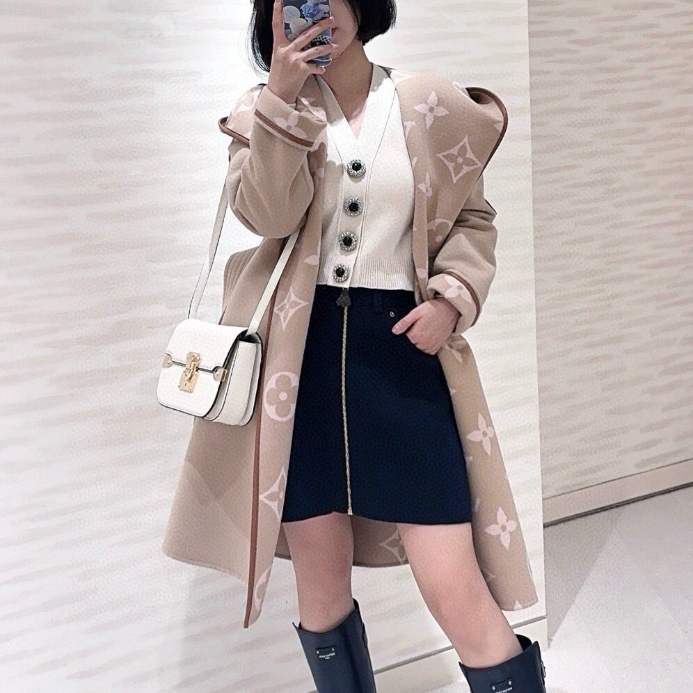 Louis Vuitton Cashmere Wrap Hooded Coat