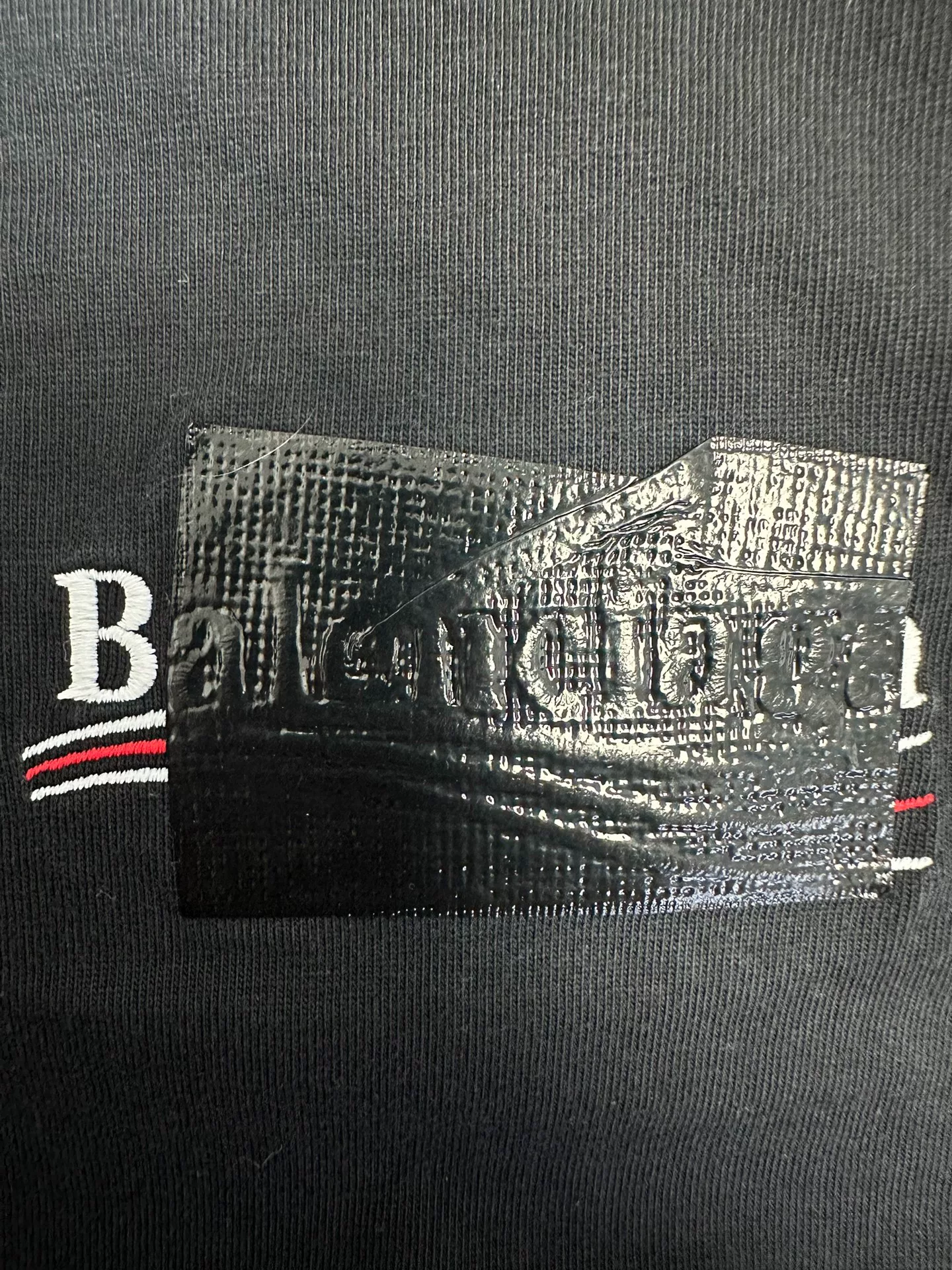 Balenciaga Black Logo Crew Neck T-Shirt — detail