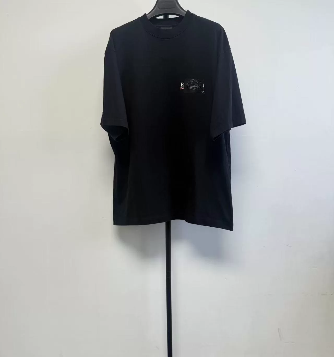 Balenciaga Black Logo Crew Neck T-Shirt