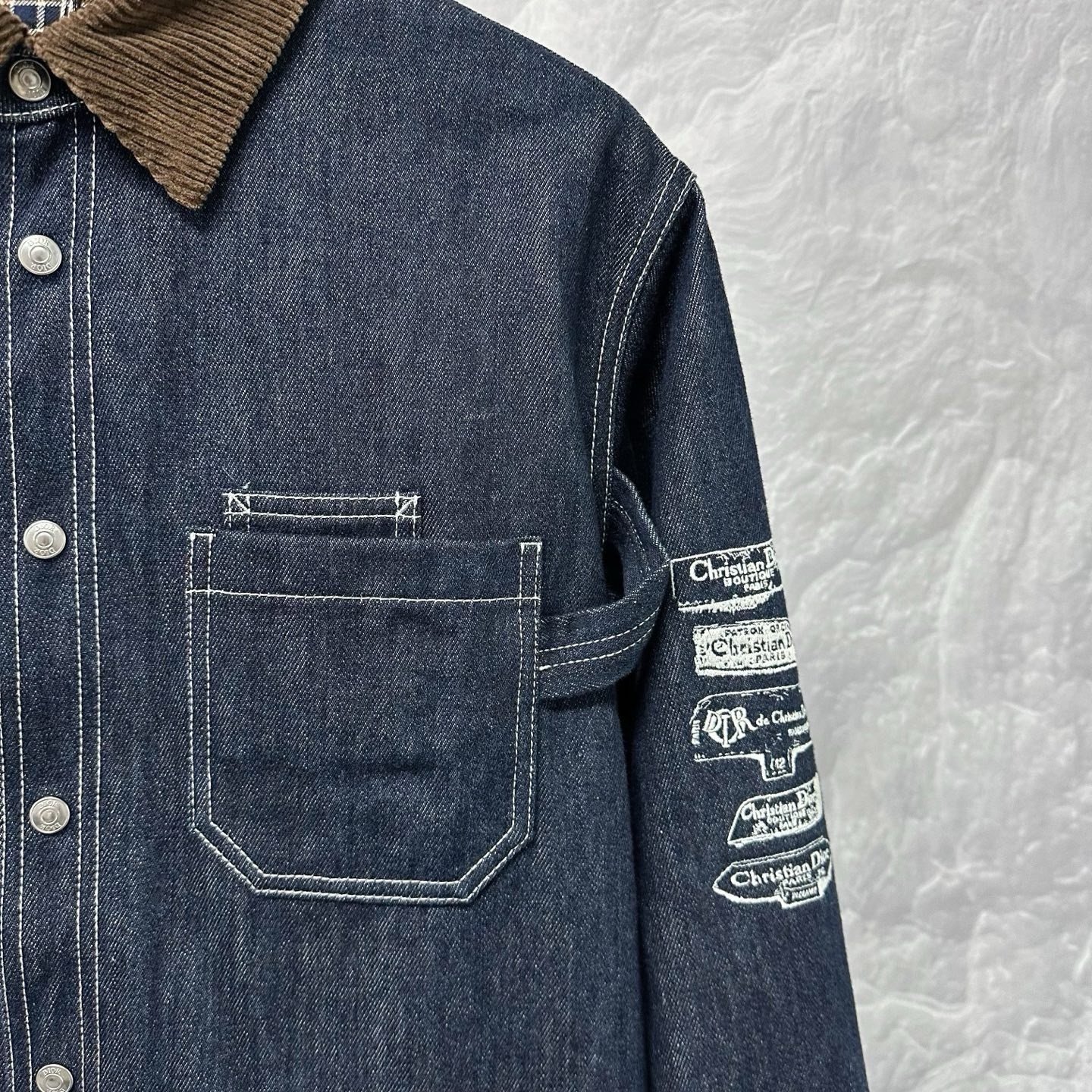 Dior SS25 Archives Denim Shirt Jacket — detail