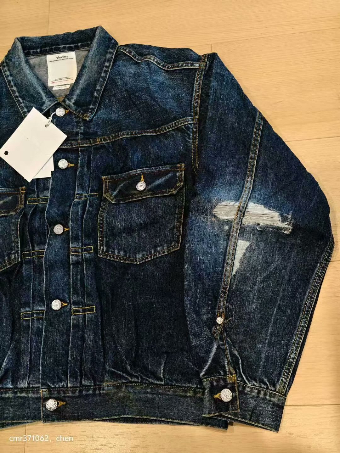 VISVIM 21SS 101XX Dry Denim Jacket — detail