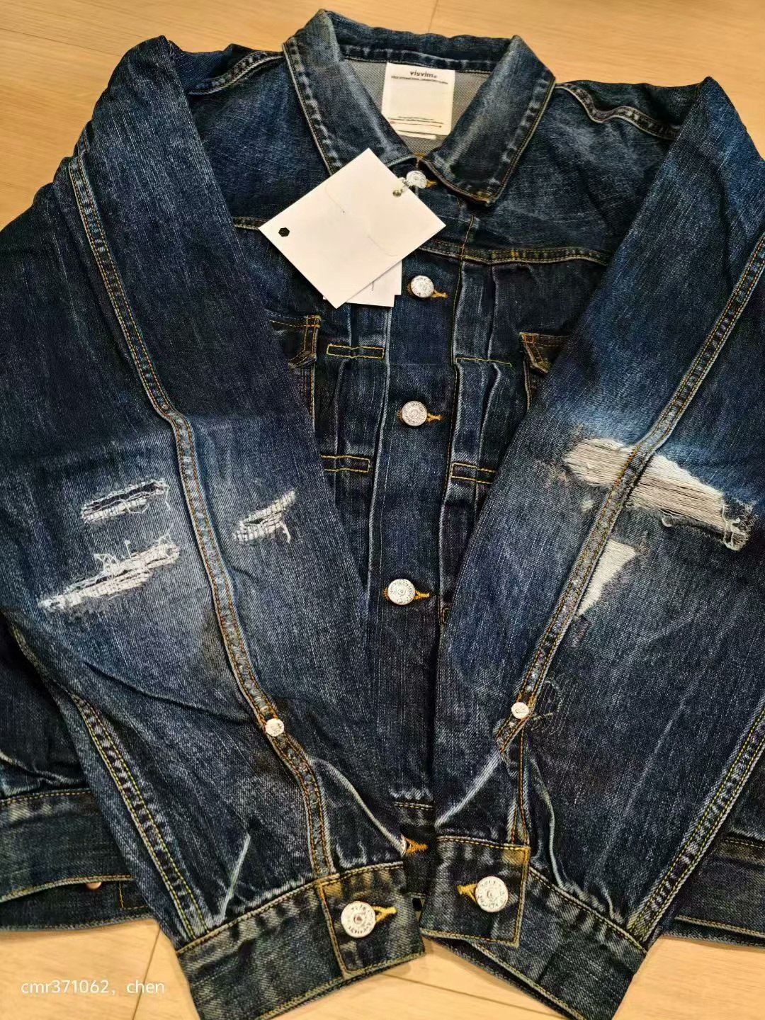 VISVIM 21SS 101XX Dry Denim Jacket — label