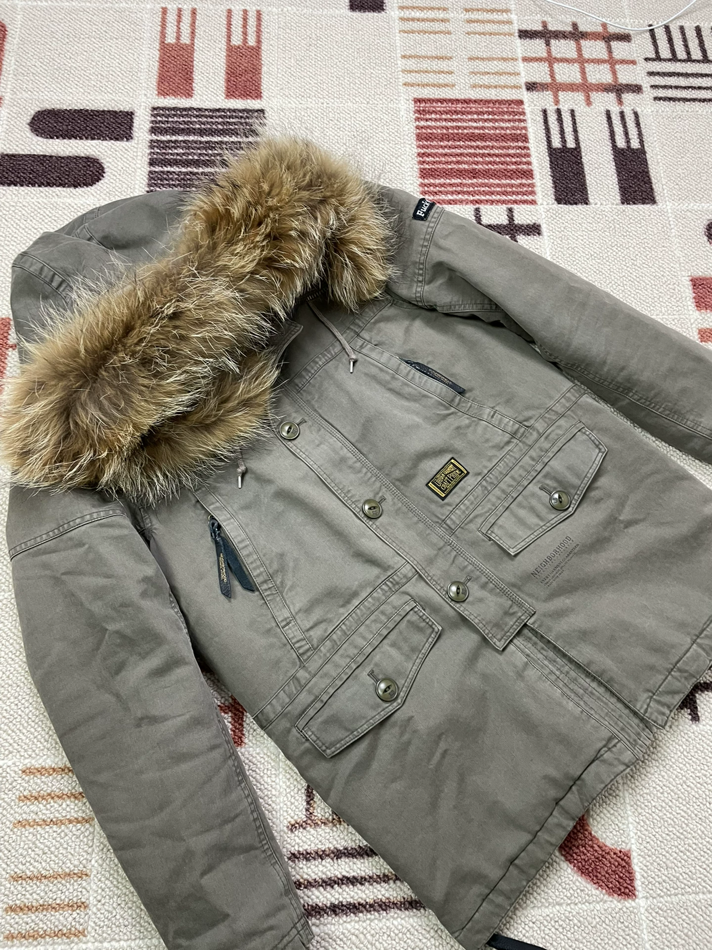 NEIGHBORHOOD 10FW THUNDERSTRUCK C-JKT Fur Collar — detail