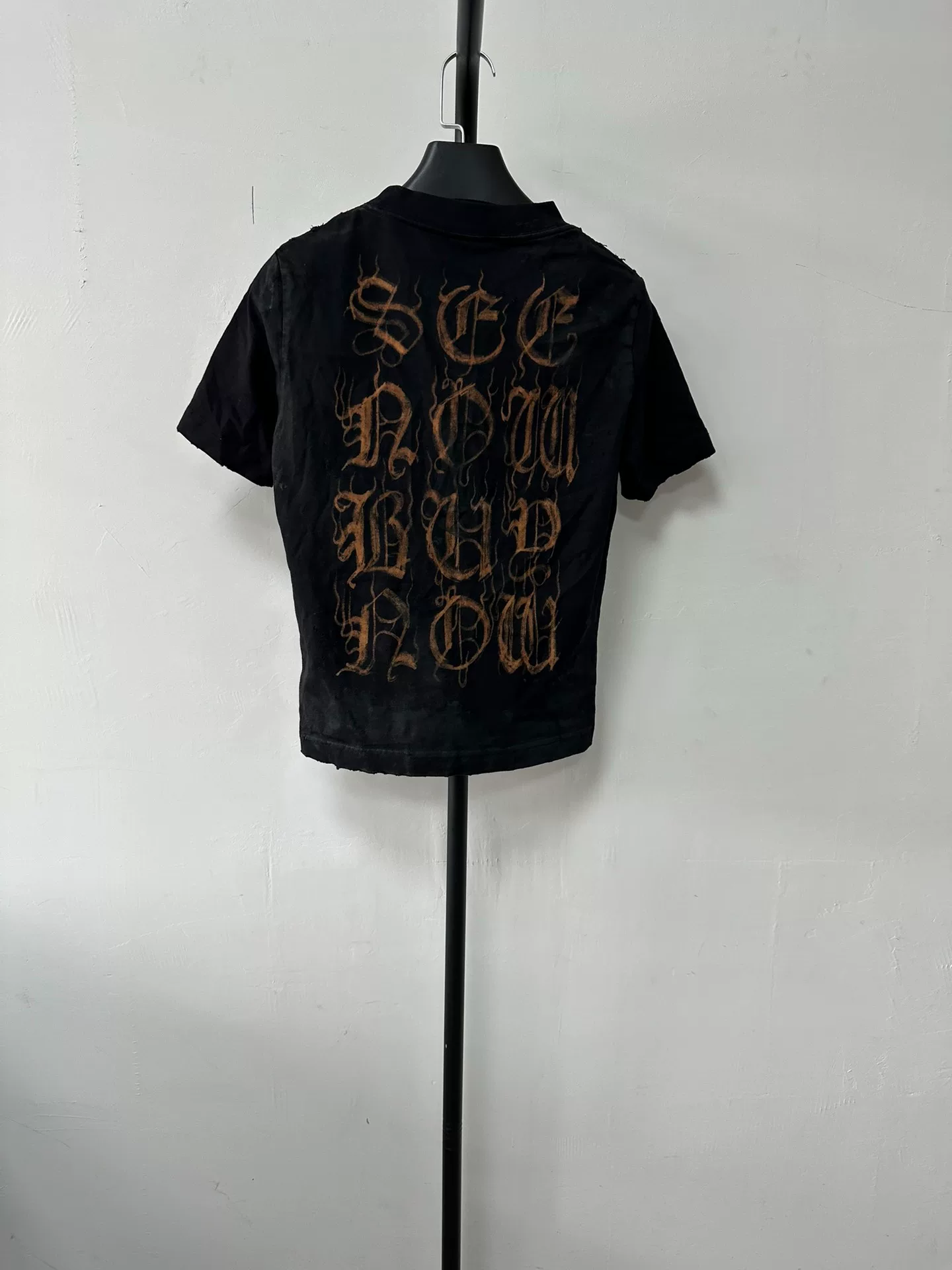 Balenciaga Gold Logo Slim Short-Sleeve T-Shirt — front