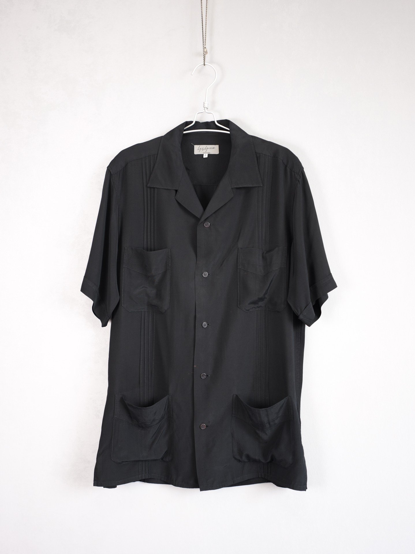 Yohji Yamamoto 16SS Silk Blend Short-Sleeve Shirt
