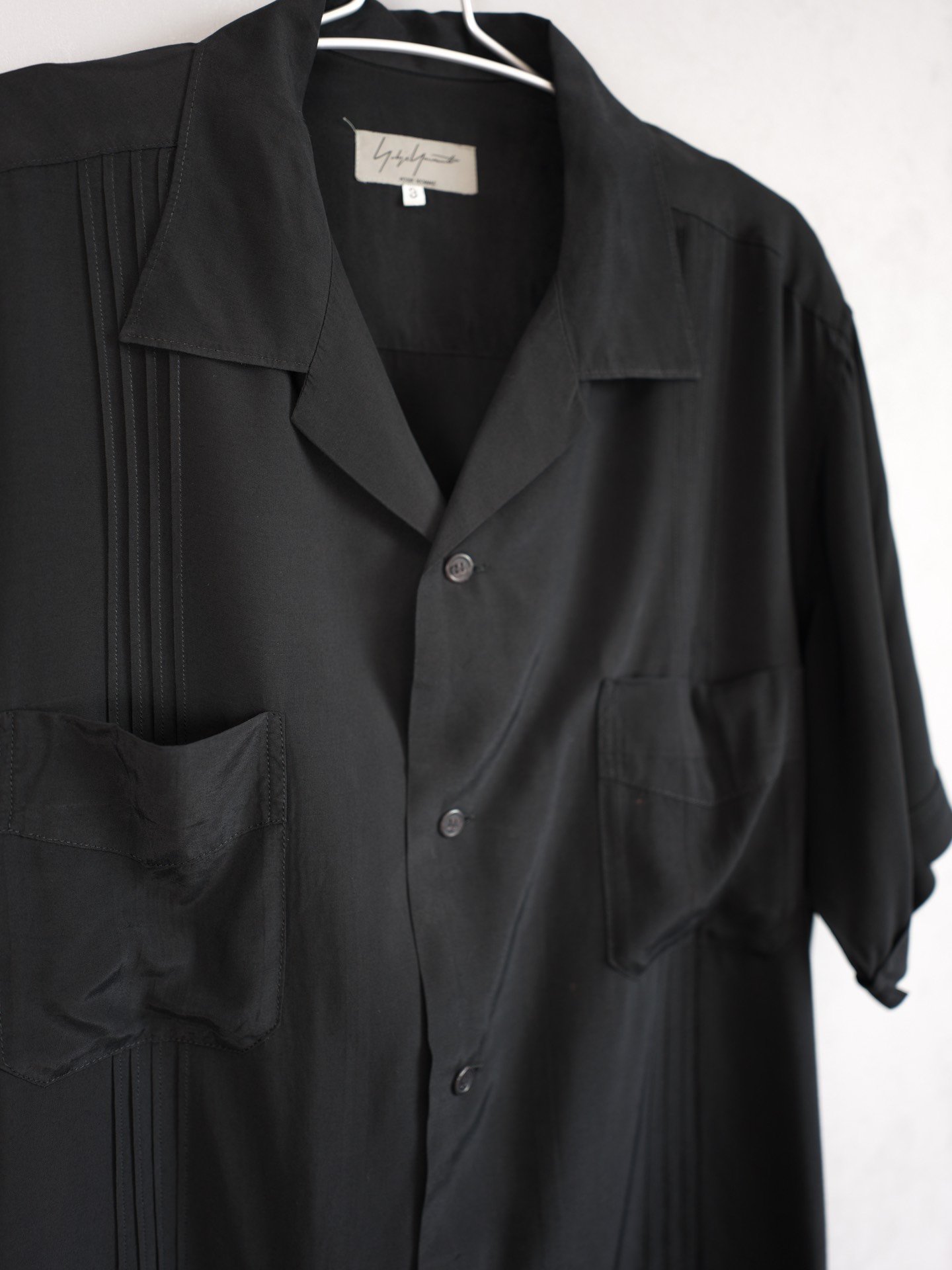 Yohji Yamamoto 16SS Silk Blend Short-Sleeve Shirt — front