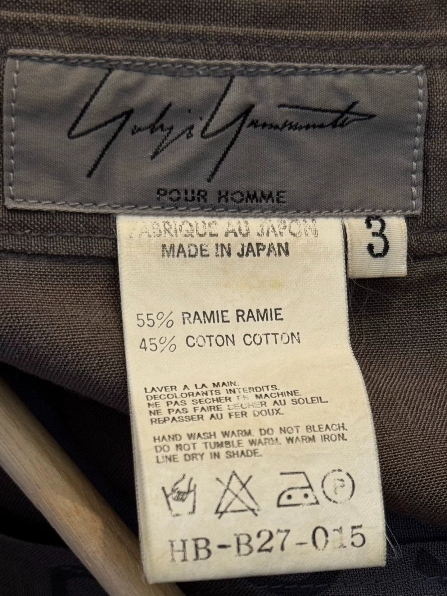 Yohji Yamamoto 2000 SS Long-Sleeve Shirt — detail