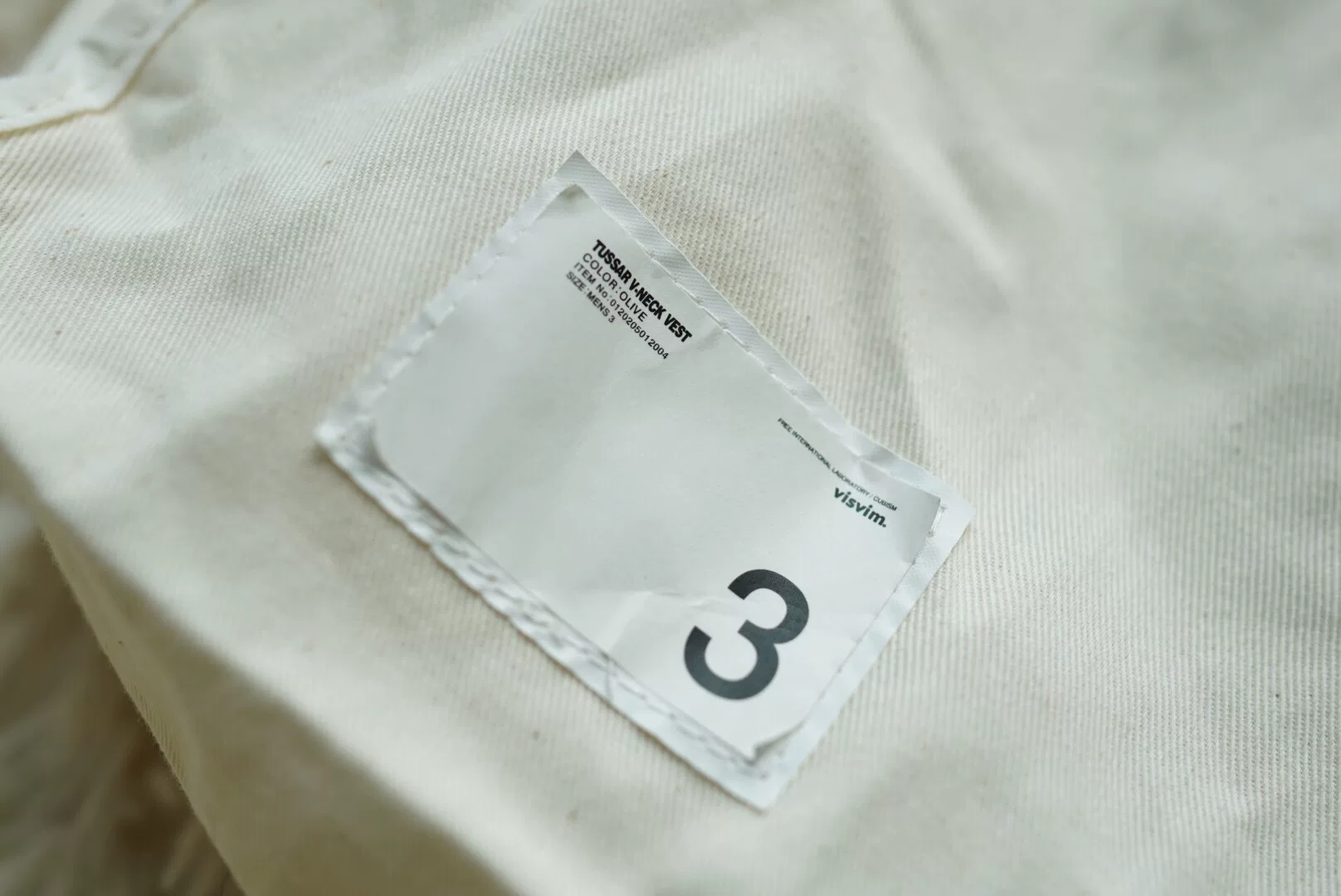 visvim Tussar V-Neck Wool Vest — detail
