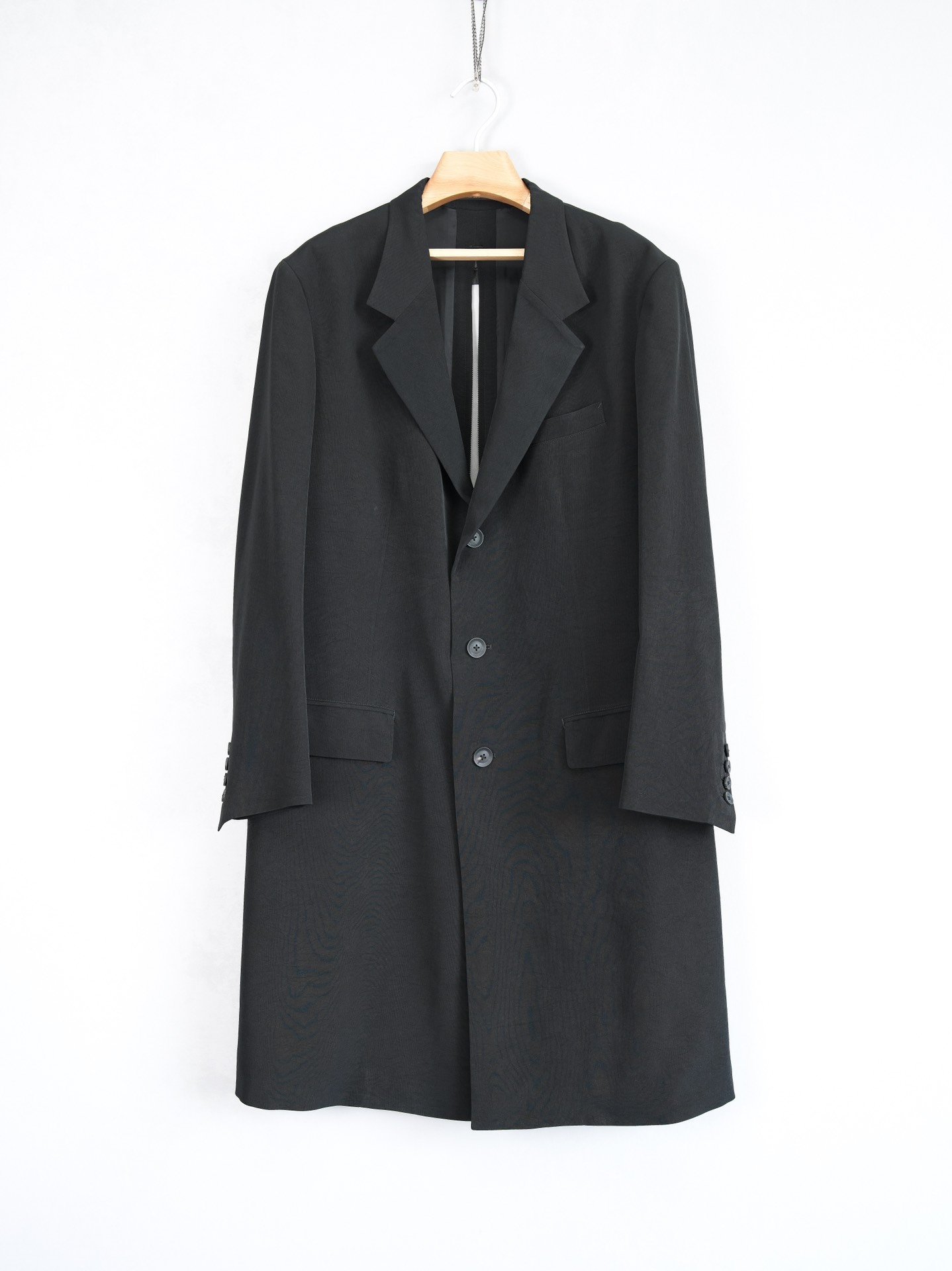 Yohji Yamamoto 25SS Multi-Zipper Long Coat — detail
