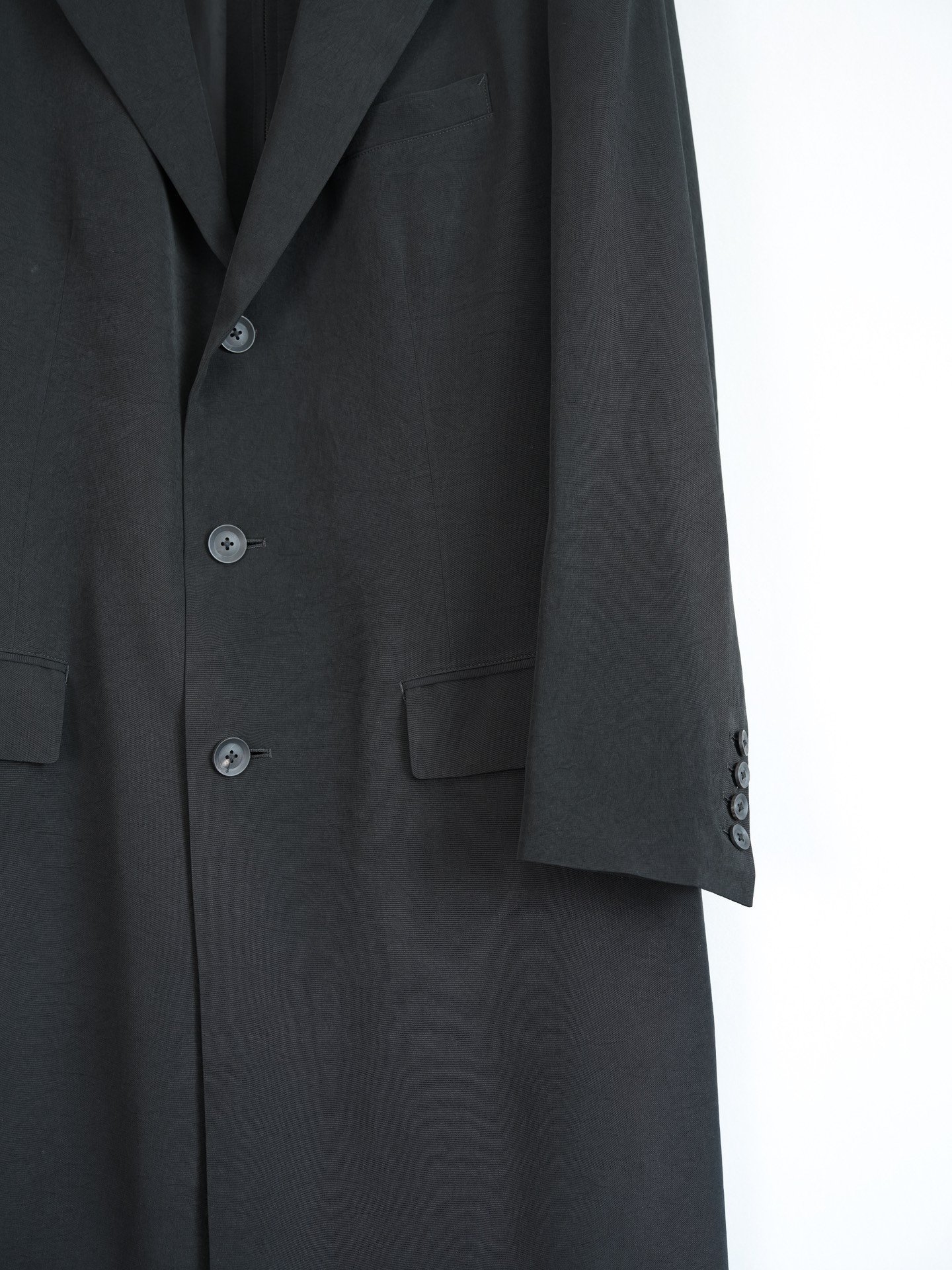Yohji Yamamoto 25SS Multi-Zipper Long Coat — label