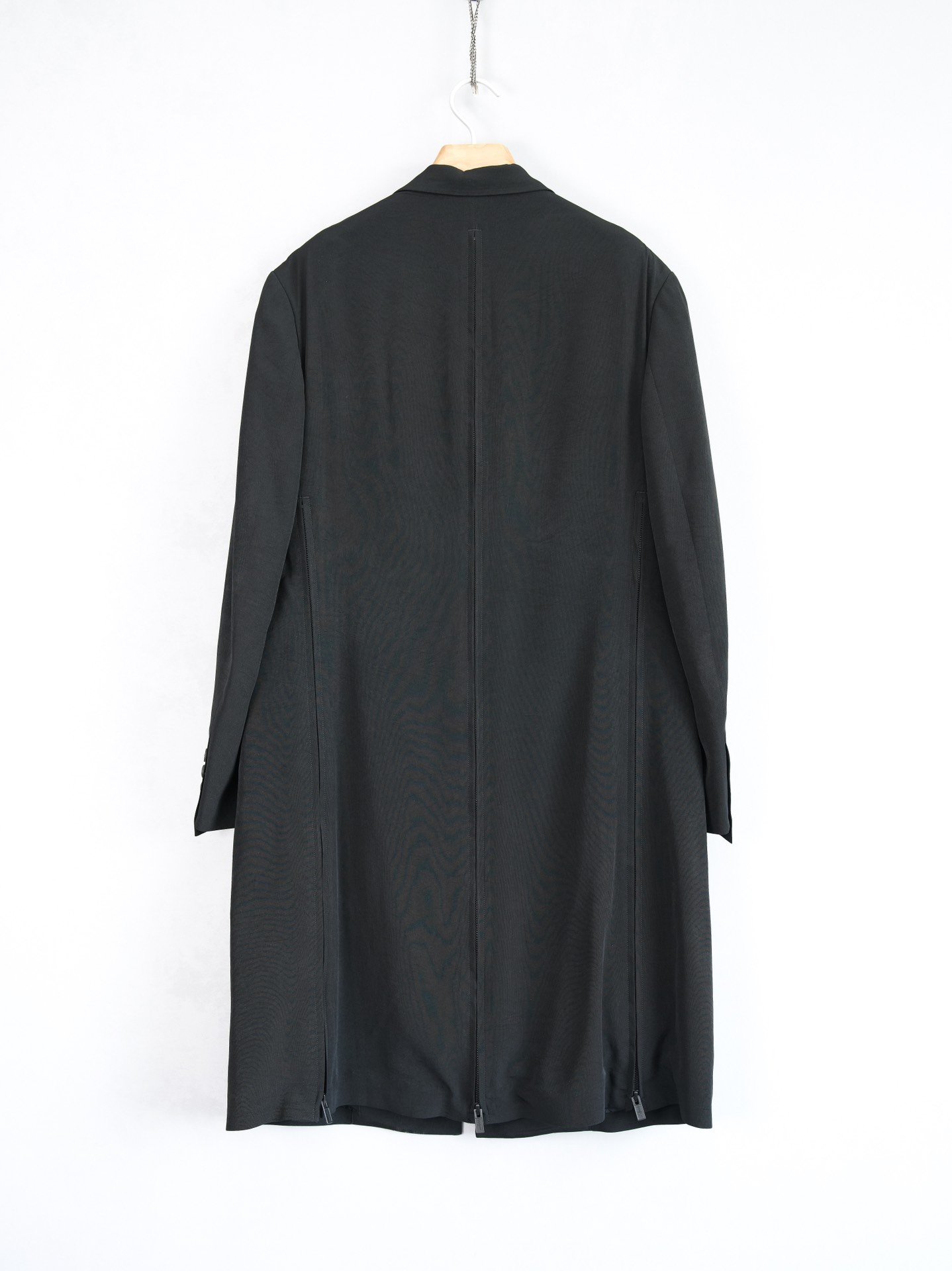 Yohji Yamamoto 25SS Multi-Zipper Long Coat — front