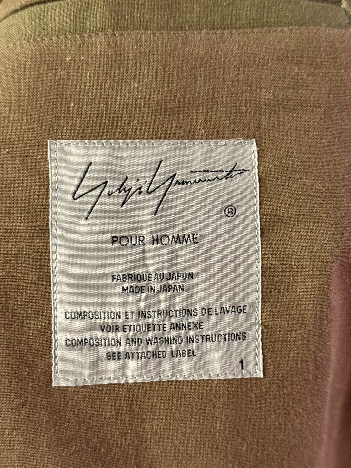 Yohji Yamamoto 17ss Hand-Drawn Portrait Suit — label