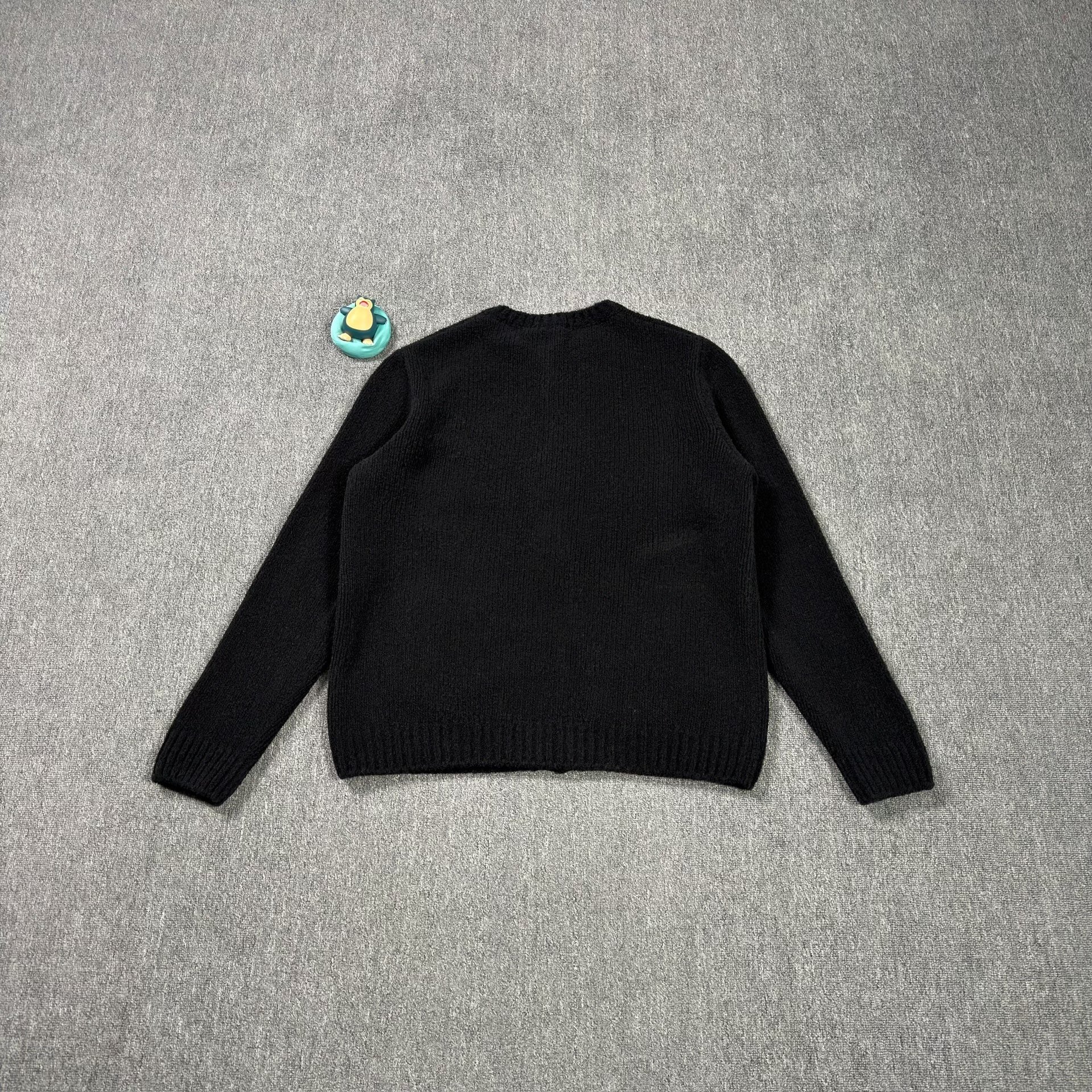 Louis Vuitton Black Chest Logo Cardigan — front