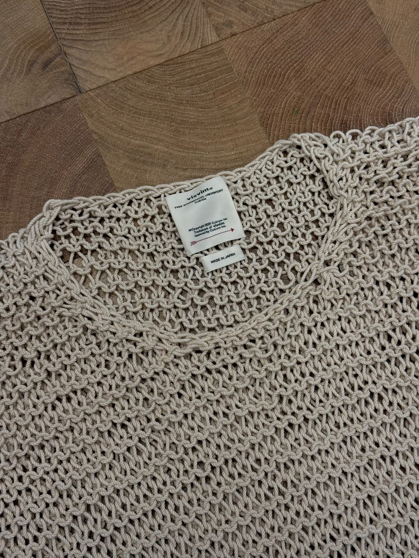 visvim 22ss Lattice Hand-Knit Vest — front