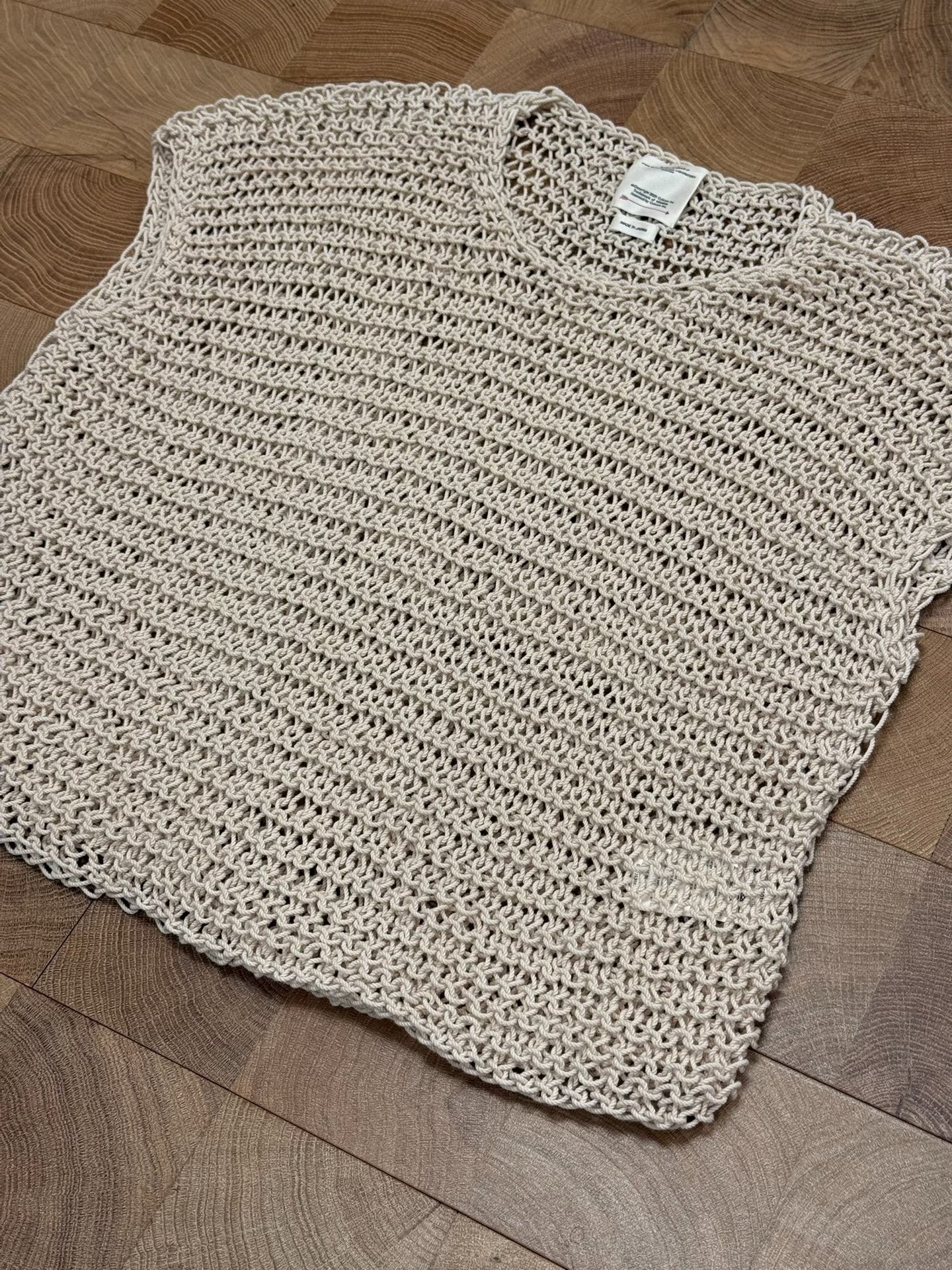 visvim 22ss Lattice Hand-Knit Vest — back