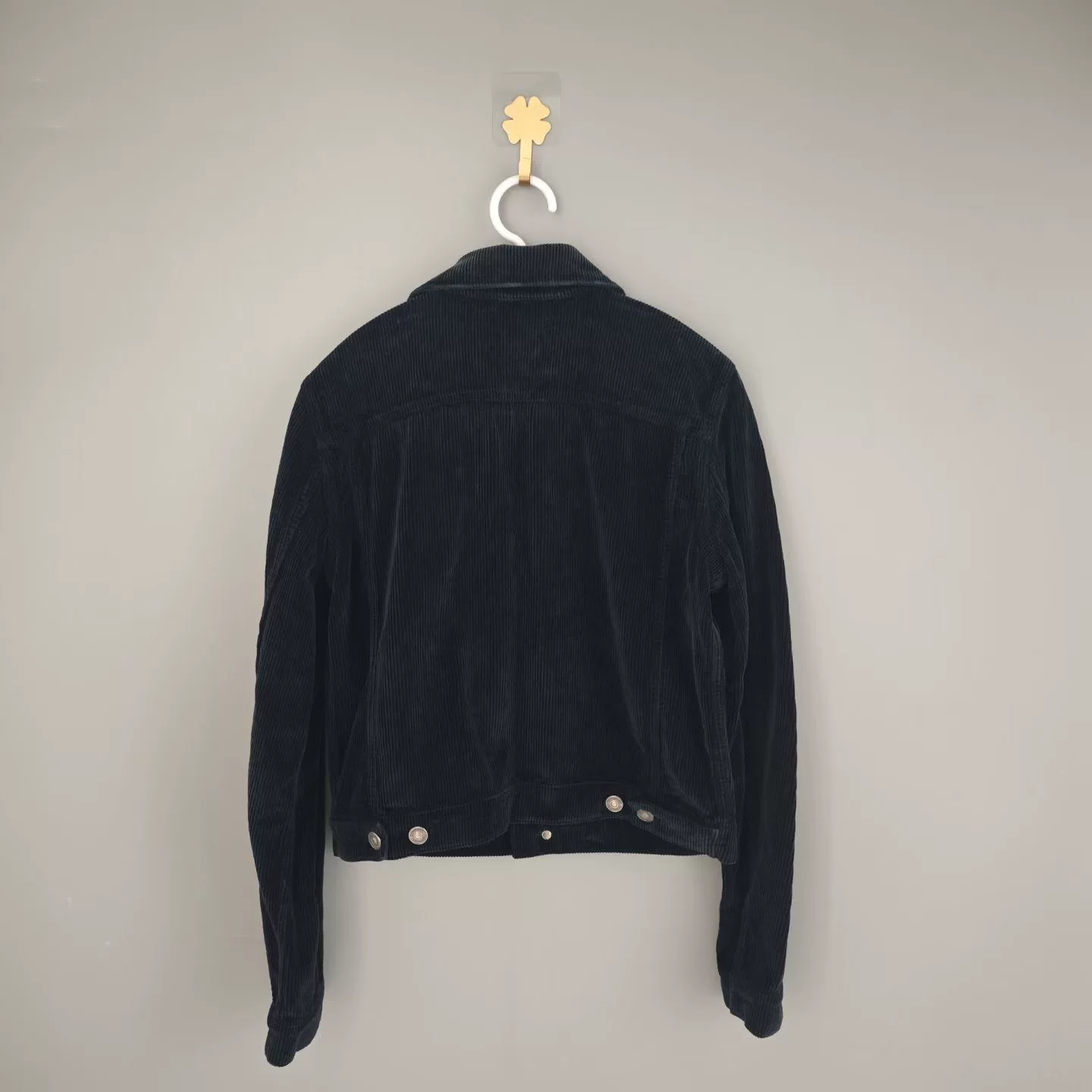 Dior Dark Blue CD Bee Embroidered Corduroy Jacket — detail
