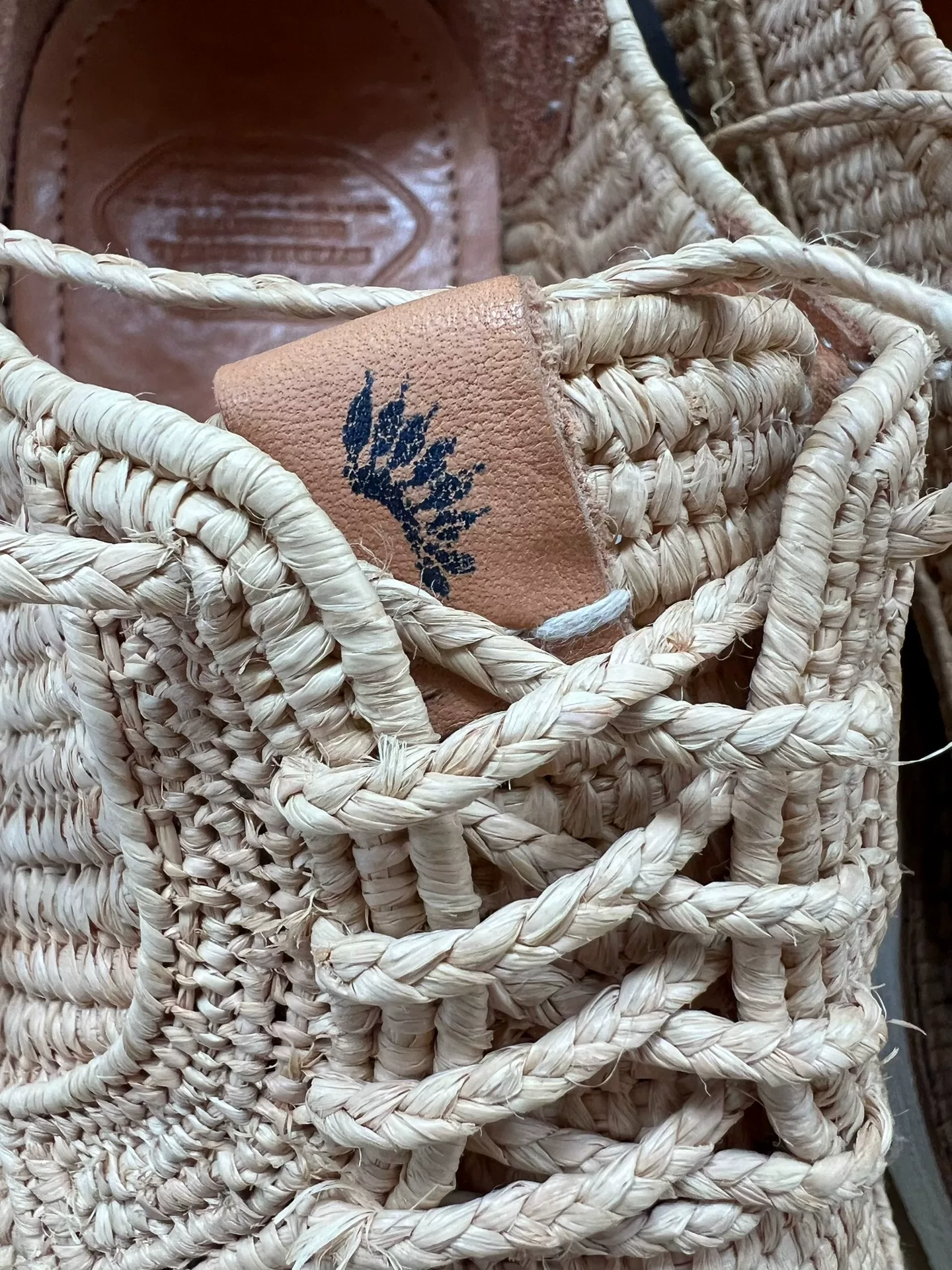 visvim patrician raffia folk shoes — detail