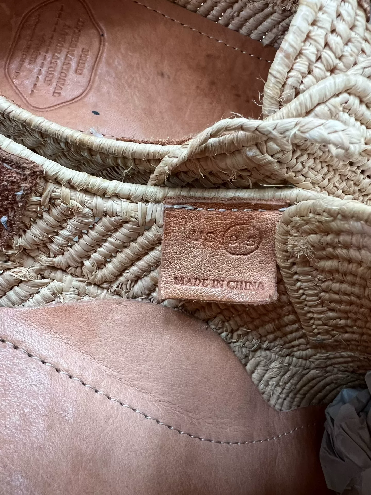visvim patrician raffia folk shoes — back