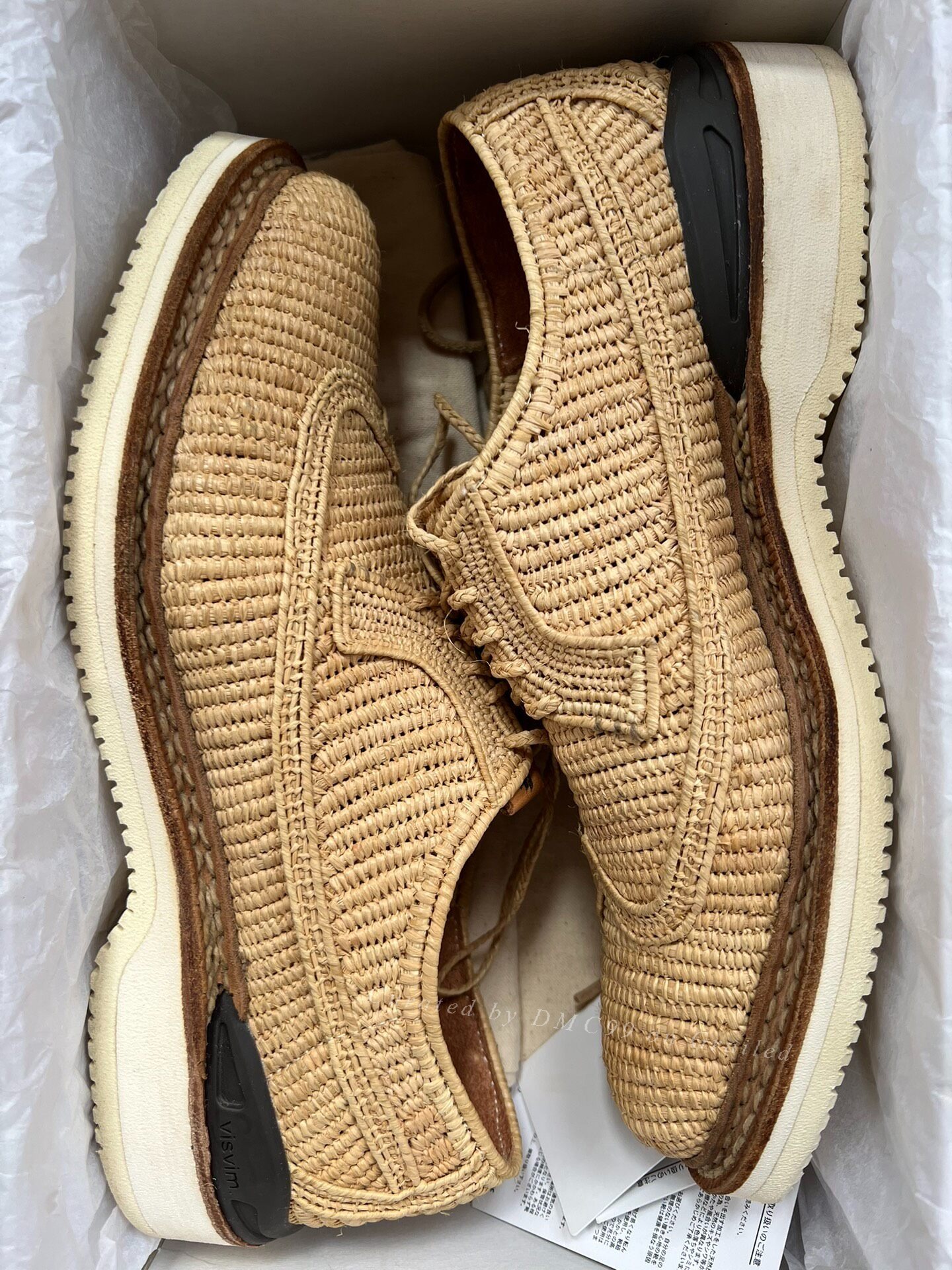 visvim patrician raffia folk shoes