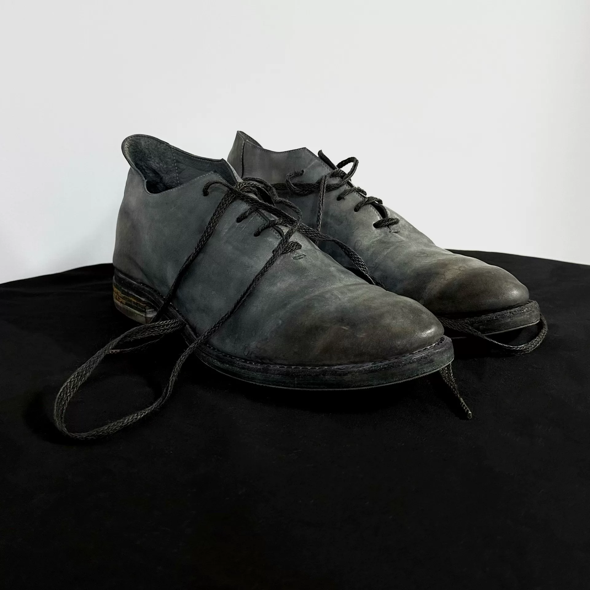 a1923 Gray Kangaroo Leather Derby
